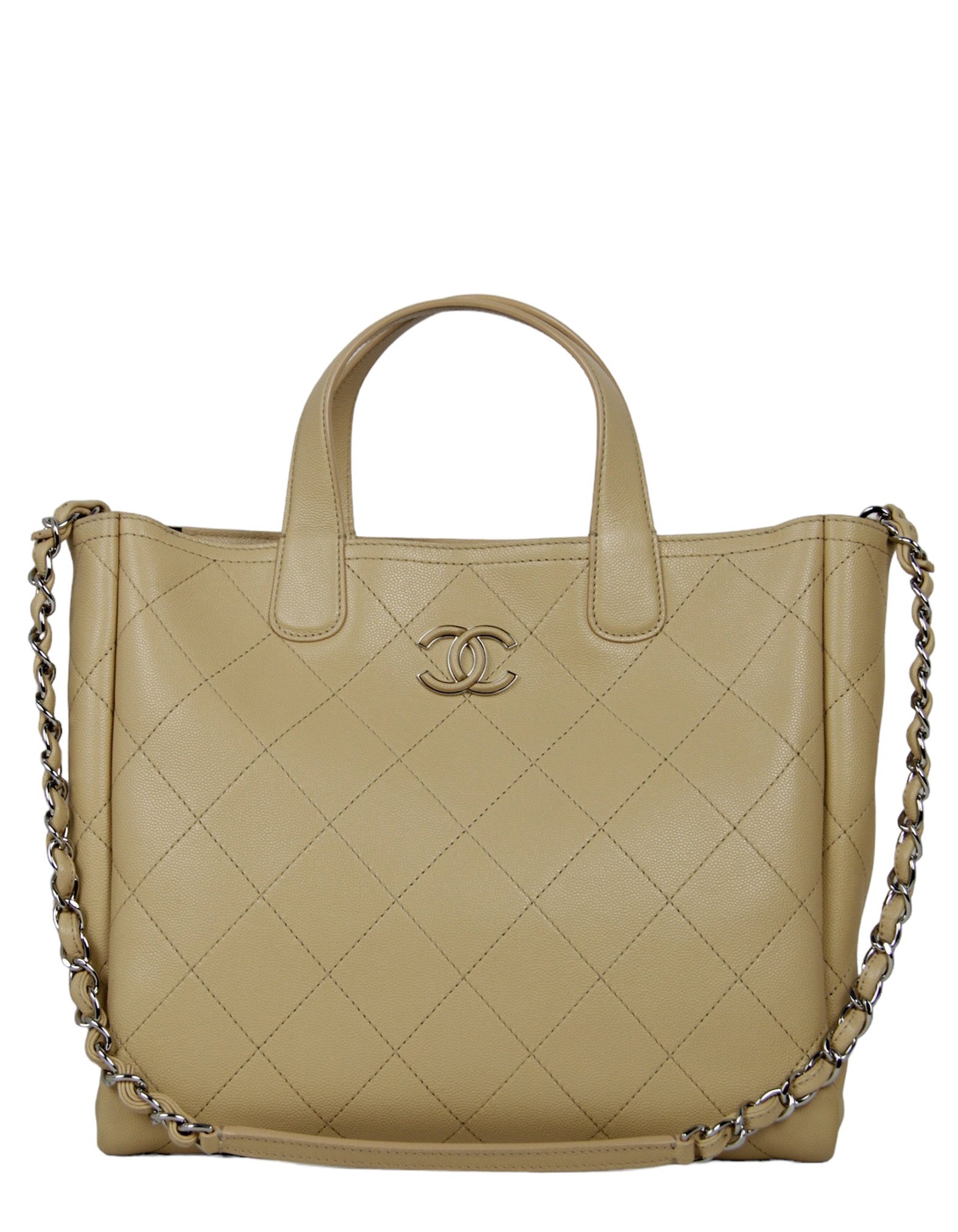 Chanel tote bag beige best sale