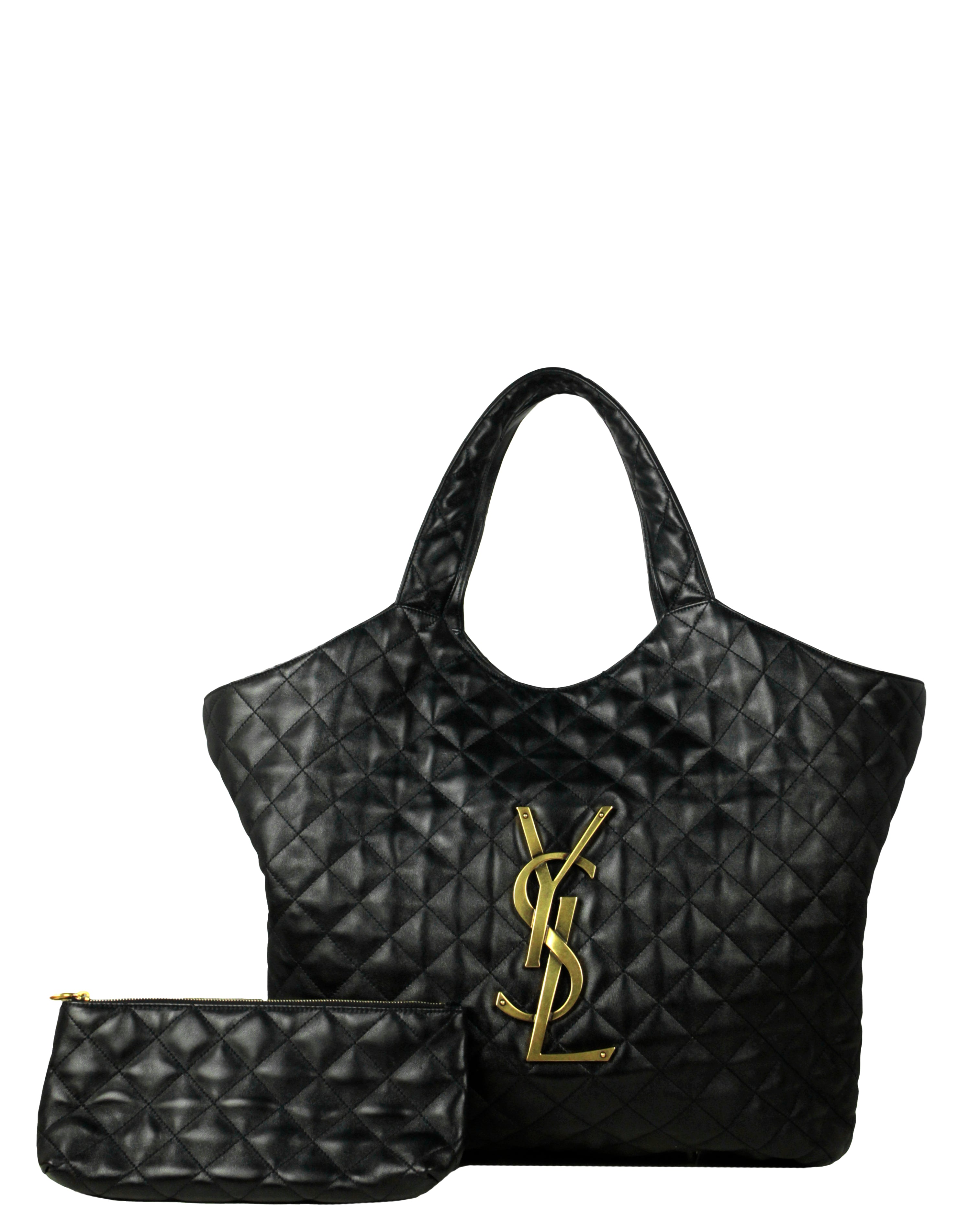 Saint Laurent Icare Quilted Leather Tote - Women - Beige Tote Bags