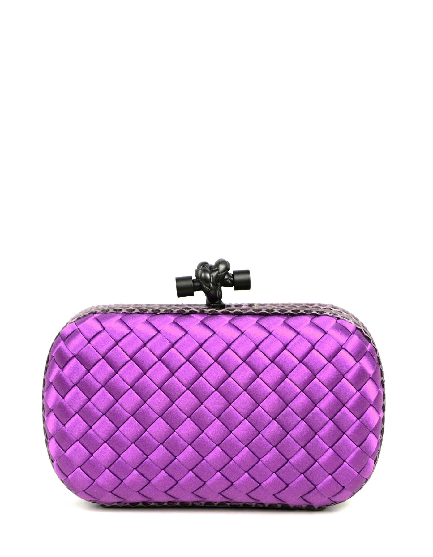 Bottega Veneta Small Intrecciato Impero Satin Knot Clutch Bag