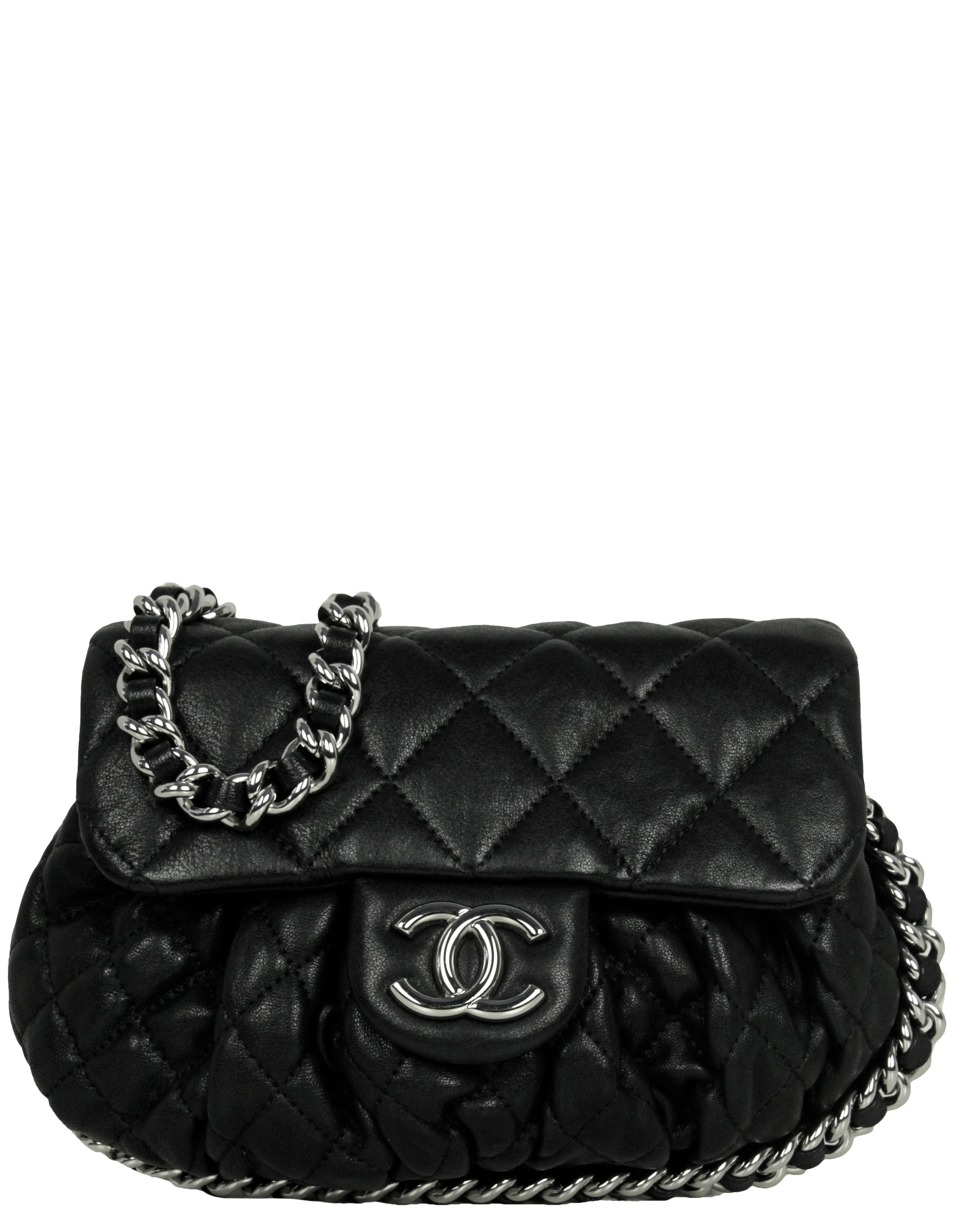 Chanel Chain Around Medium Aged Calf Black