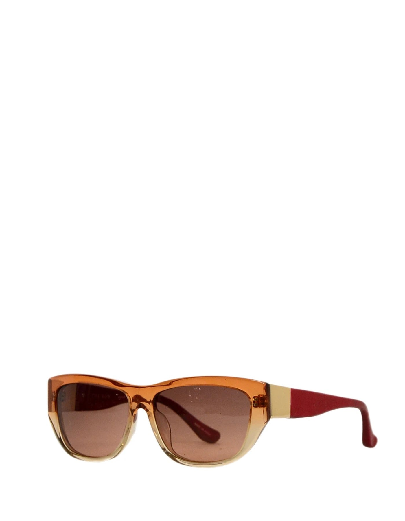 Linda Farrow x The Row Orange Ombre Sunglasses w Leather ASC Resale