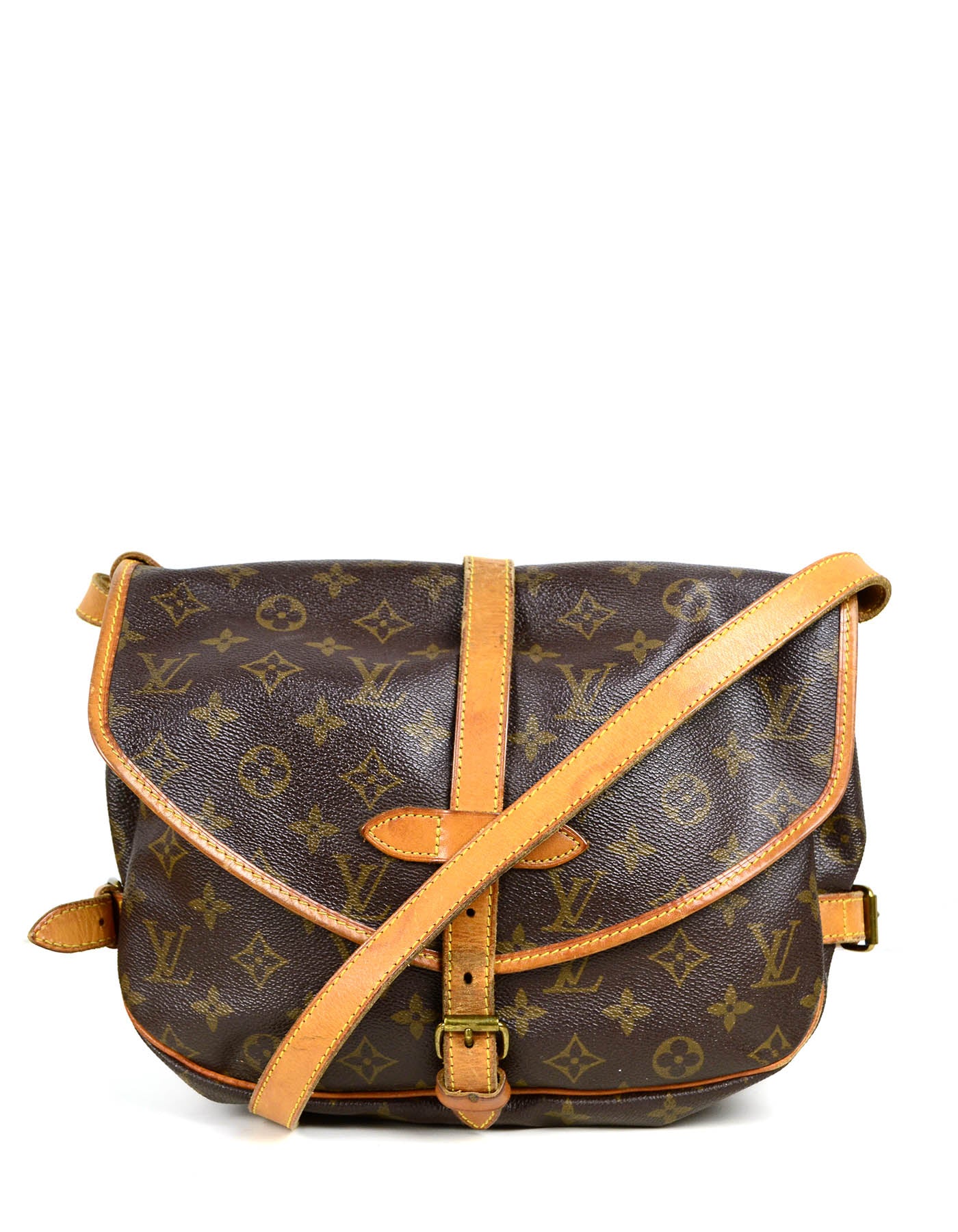 Shop for Louis Vuitton Monogram Canvas Leather Saumur 30 cm Messenger Bag -  Shipped from USA