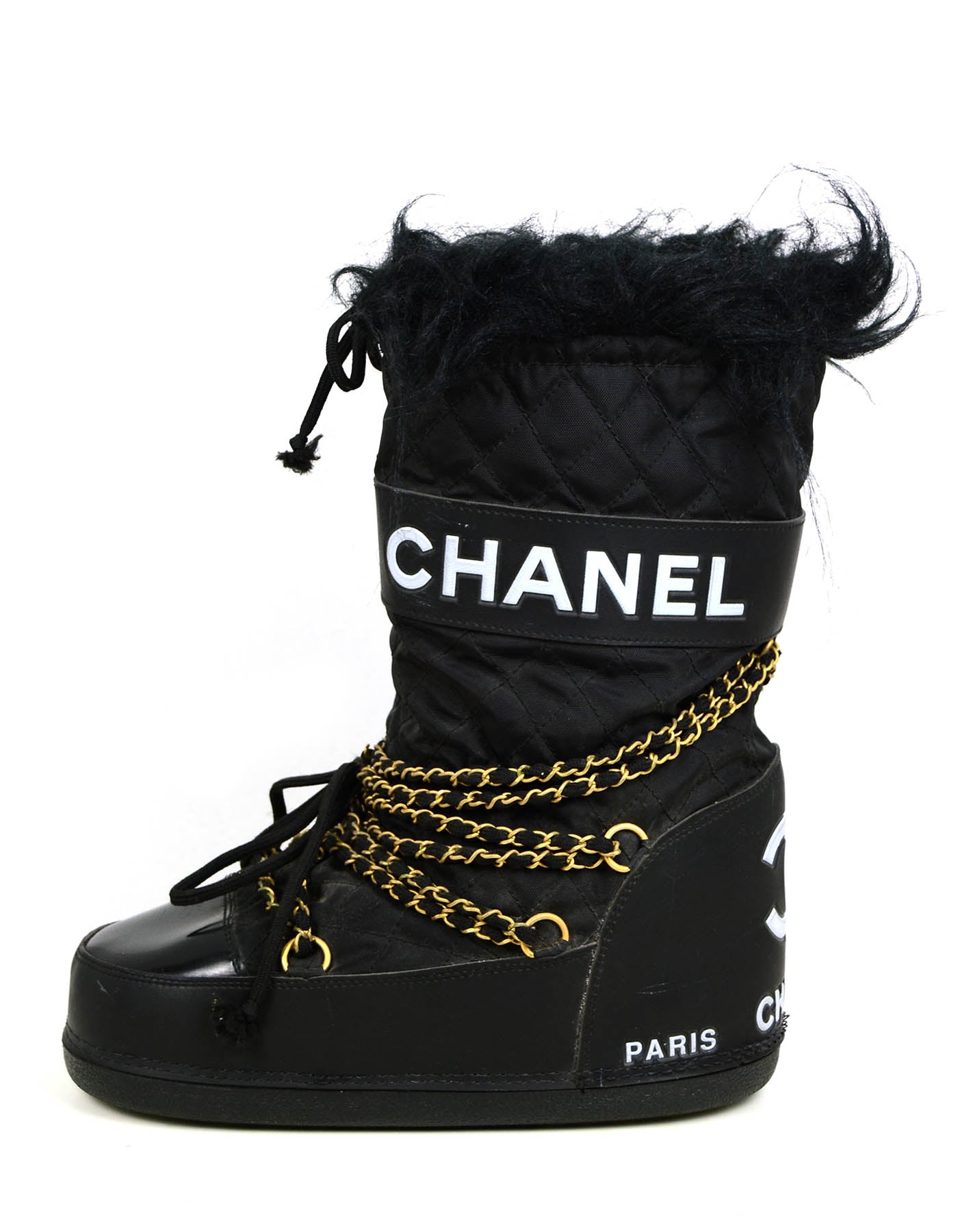 CHANEL, Shoes, Chanel Moonboots Snow Boots Vintage 9s