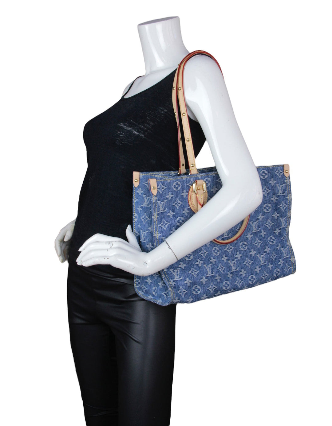 bott 25ss Sparkle Monogram Denim Totebag T Monogram Denim Bucket