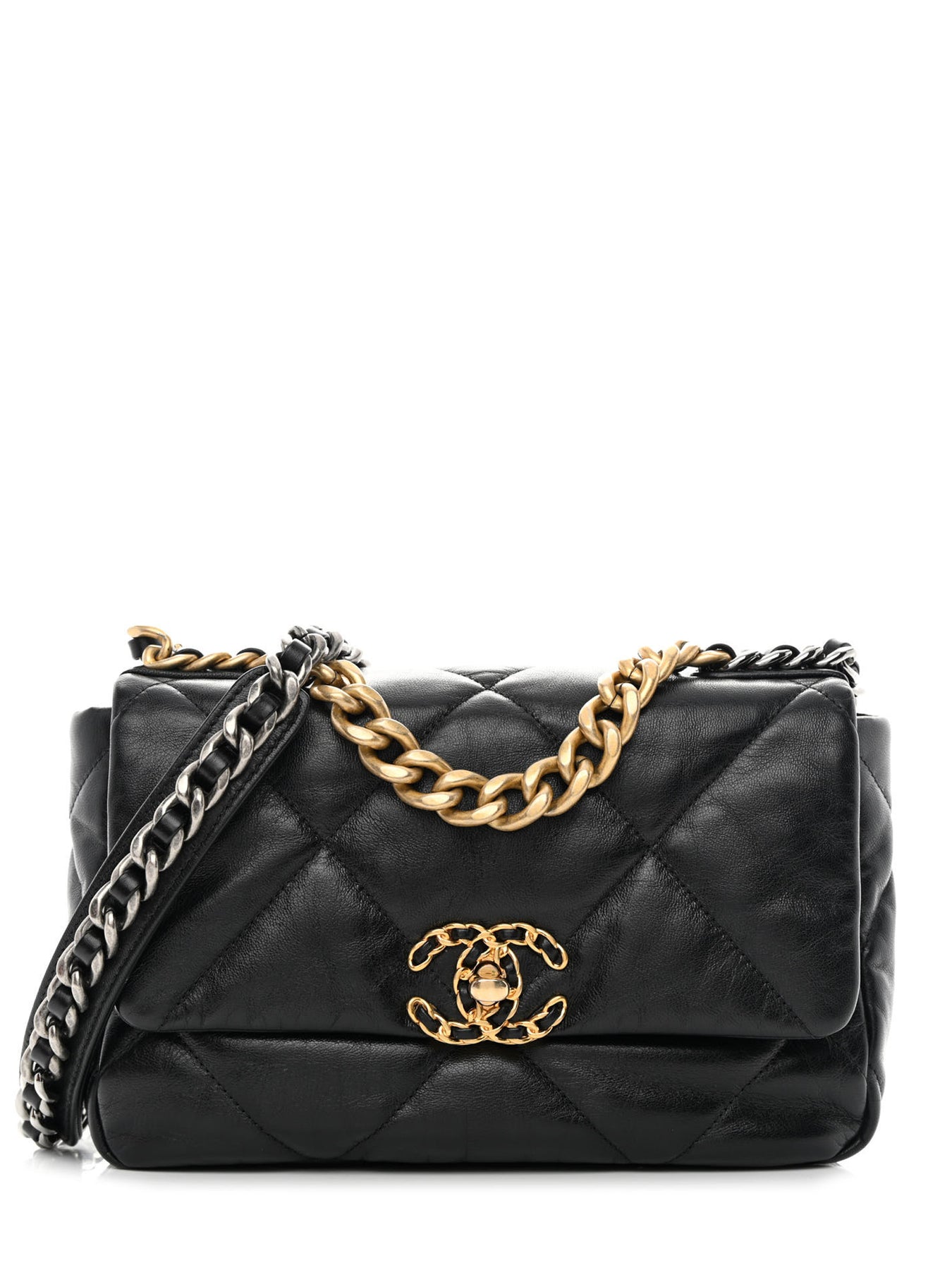 Chanel 2023 Black Lambskin Quilted Medium 19 Bag – ASC Resale