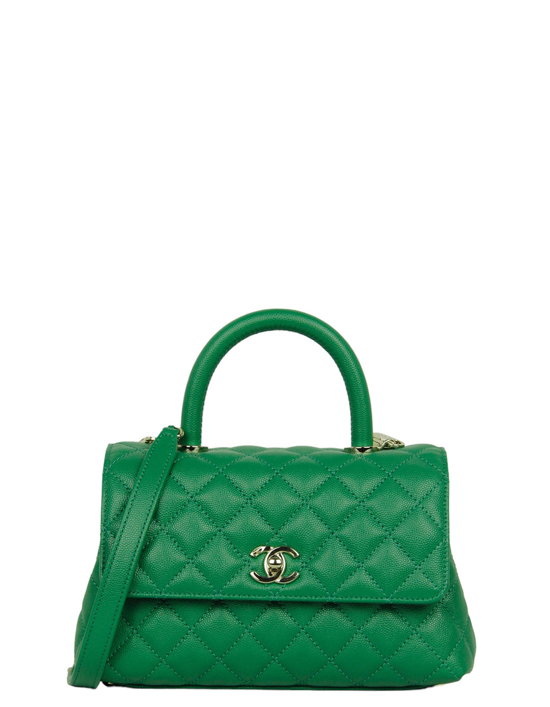Chanel 2024 Green Caviar Mini Coco Handle Flap Bag – ASC Resale