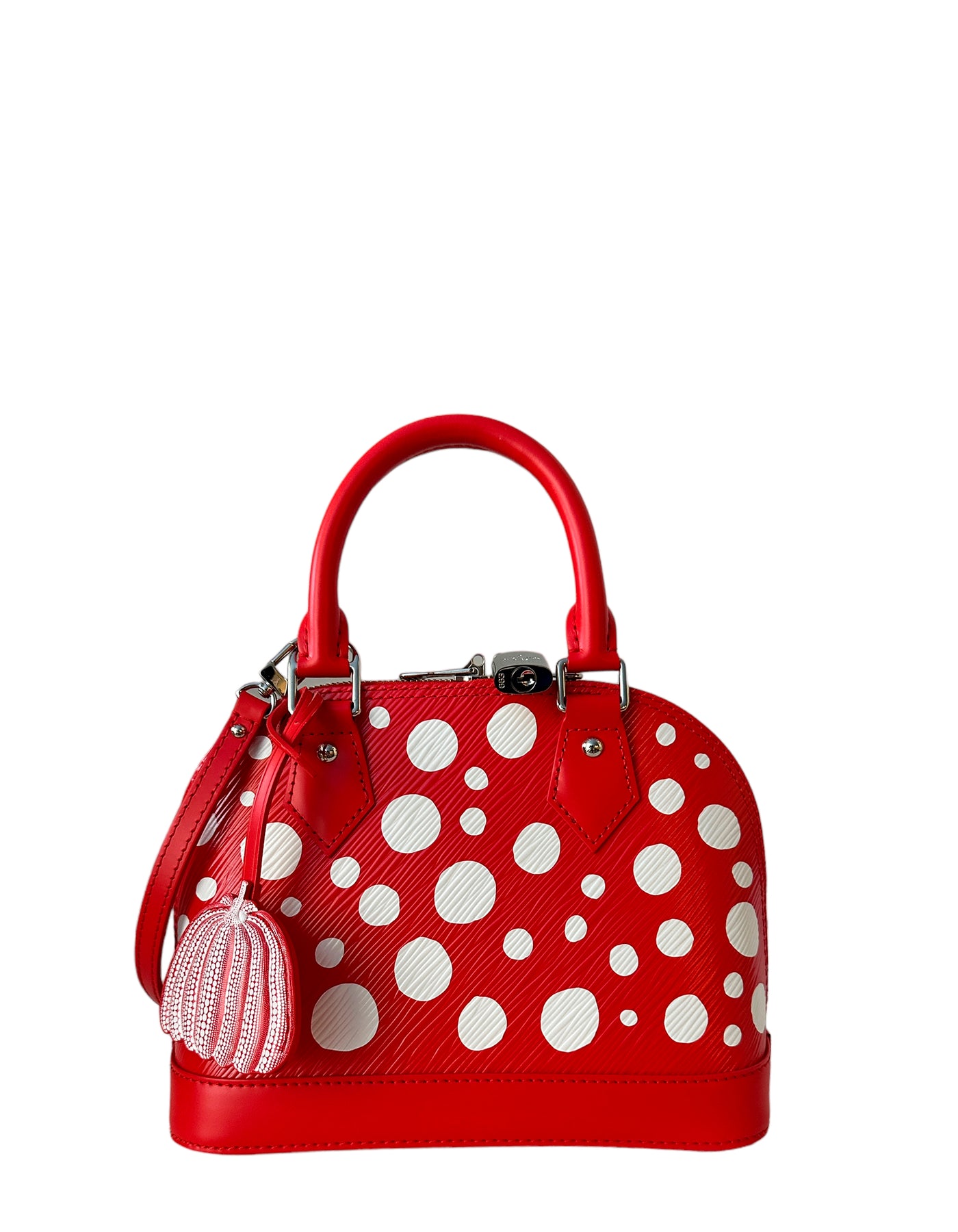 Louis Vuitton 2023 LV x YK Kusama Dots Red Epi Leather Alma BB Bag