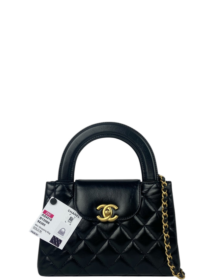 Chanel 2025 Black Calfskin Quilted Nano Kelly Shopper – ASC Resale