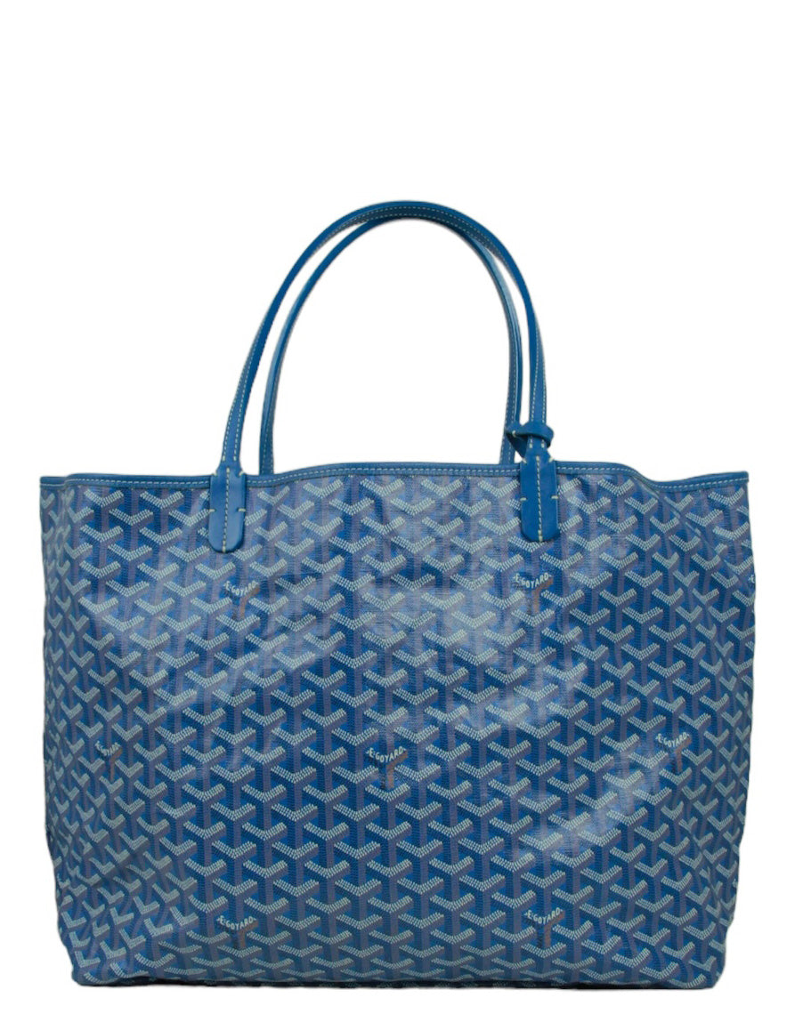 Goyard Blue Goyardine St. Louis GM Tote w/ Initials – ASC Resale