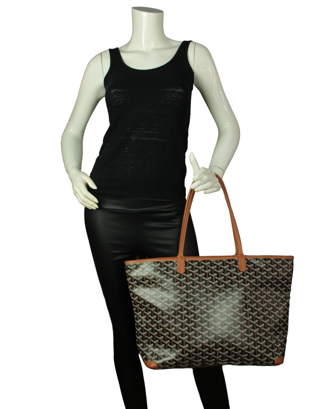 Goyard Black/Tan Goyardine Artois MM Zip-Top Tote Bag – ASC Resale