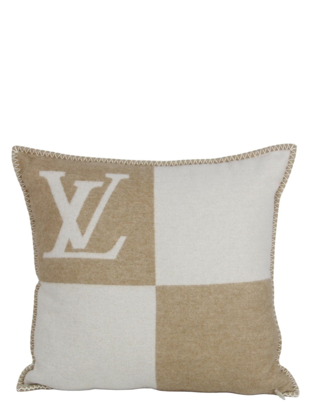 Louis Vuitton Beige Checkmate Pillow – ASC Resale