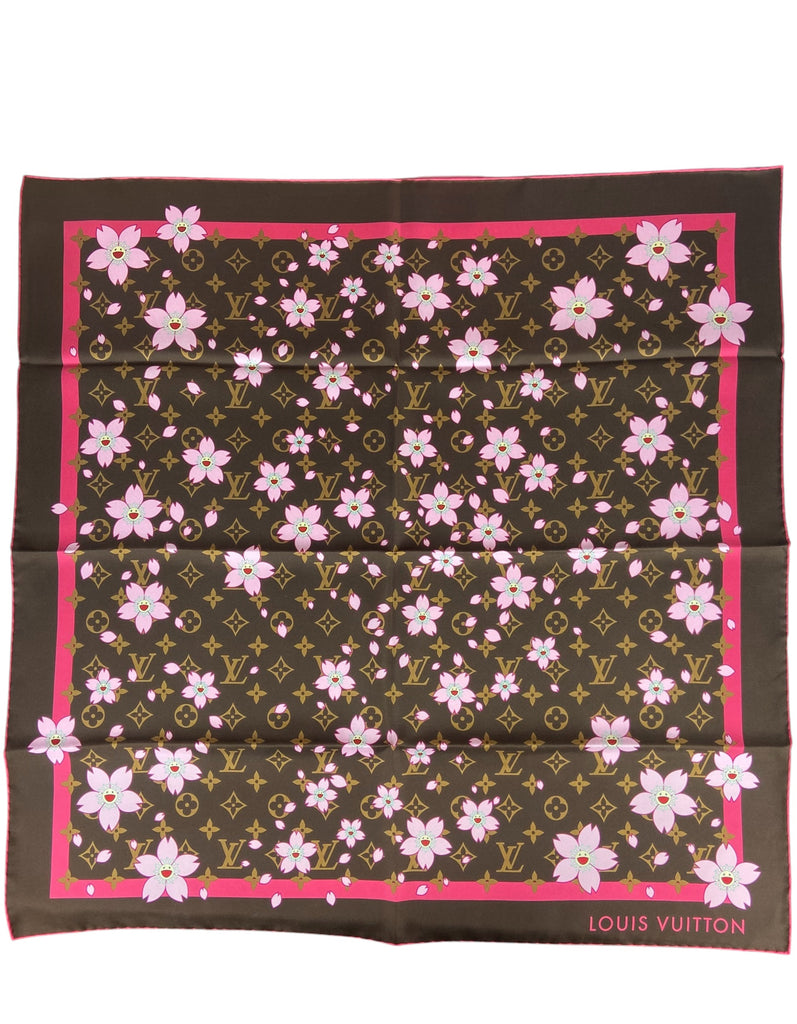 Louis Vuitton × Takashi Murakami Cherry Blossom 70 Scarf  display picture 1