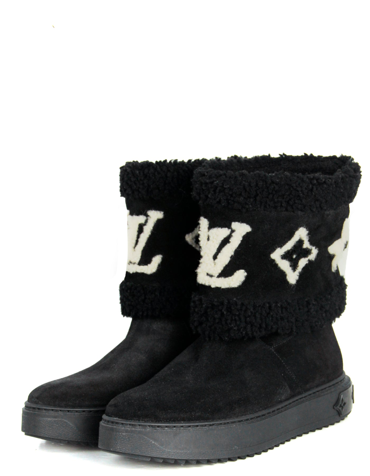Louis Vuitton NEW Suede/Shearling Snowdrop Flat Ankle Boots sz 39 – ASC  Resale