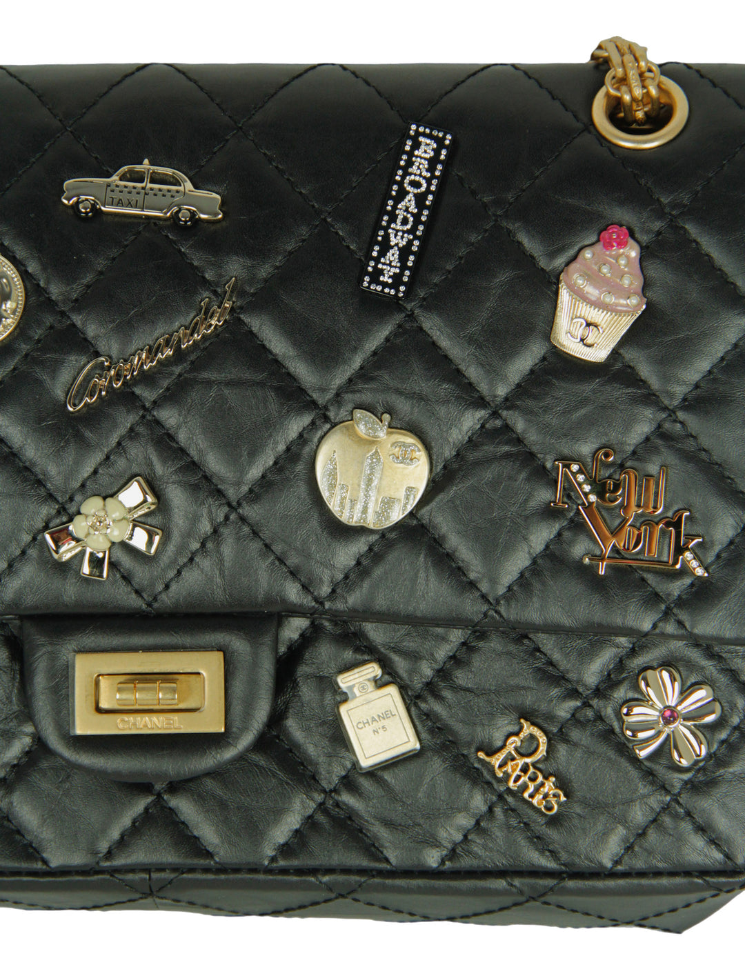 日本全国送料無料商品 | 特集 | 2.55 Reissue Charm Lucky CC Black Chanel Double Bag Flap バッグ