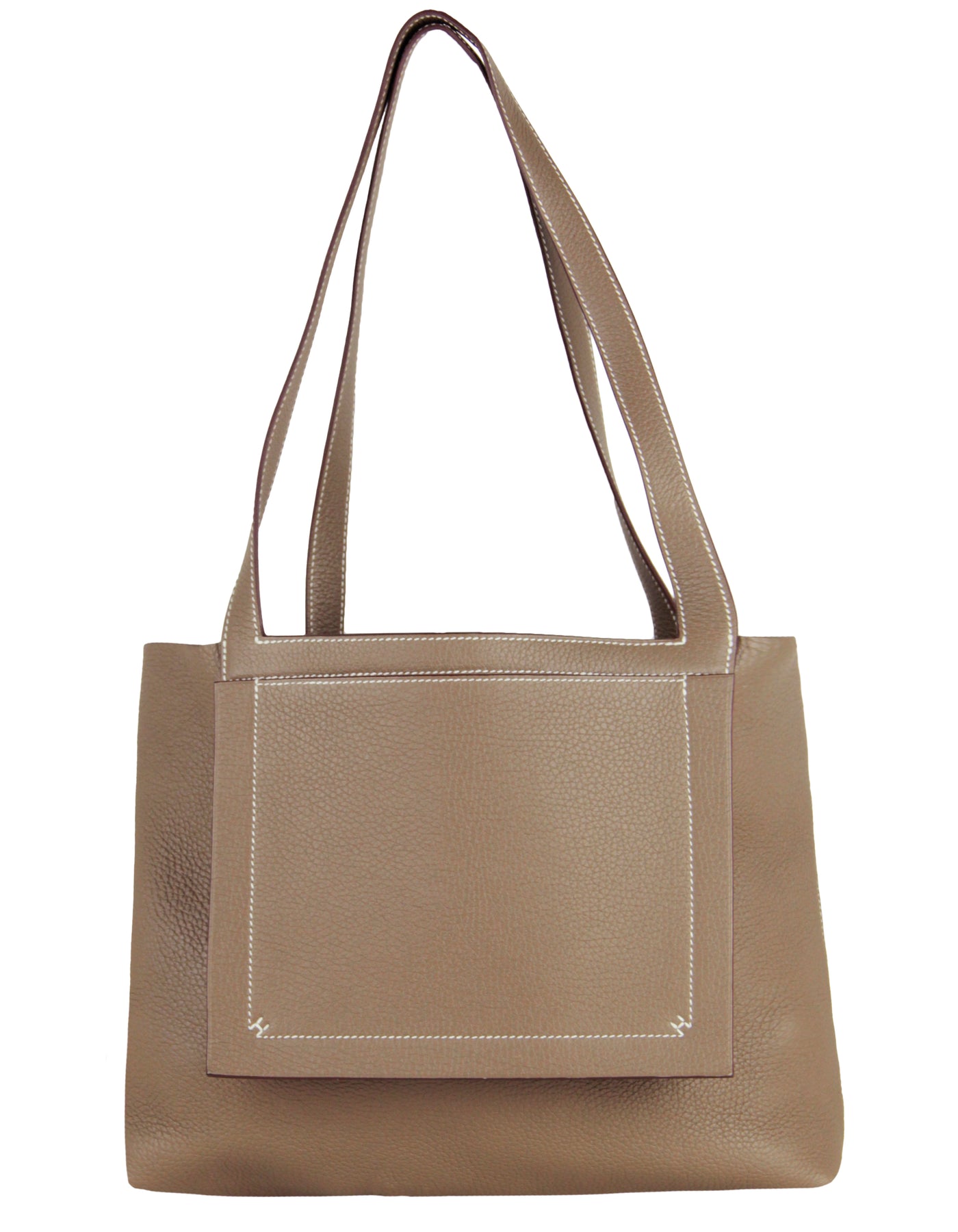 Hermes Etoupe Taurillon Clemence Leather Cabasellier 31 Tote – ASC
