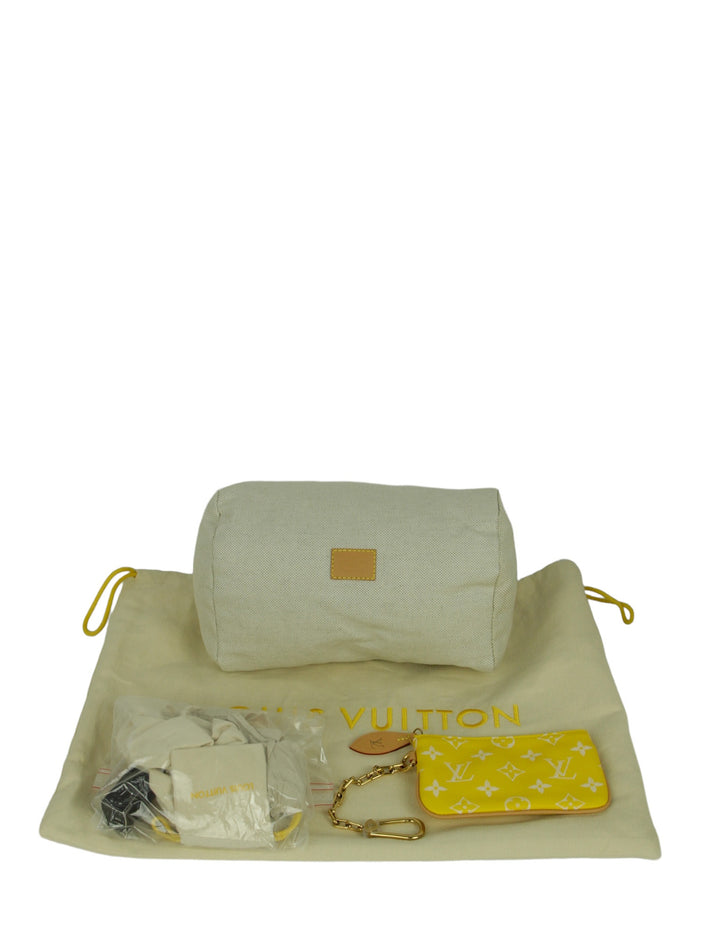Louis Vuitton Yellow Soft Calfskin Monogram Speedy P9