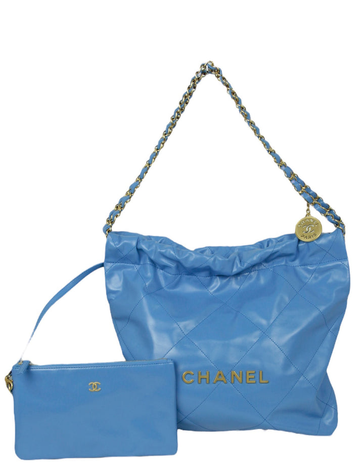 Chanel 2024 Blue Leather Quilted Chanel 22 Tote Bag – ASC Resale