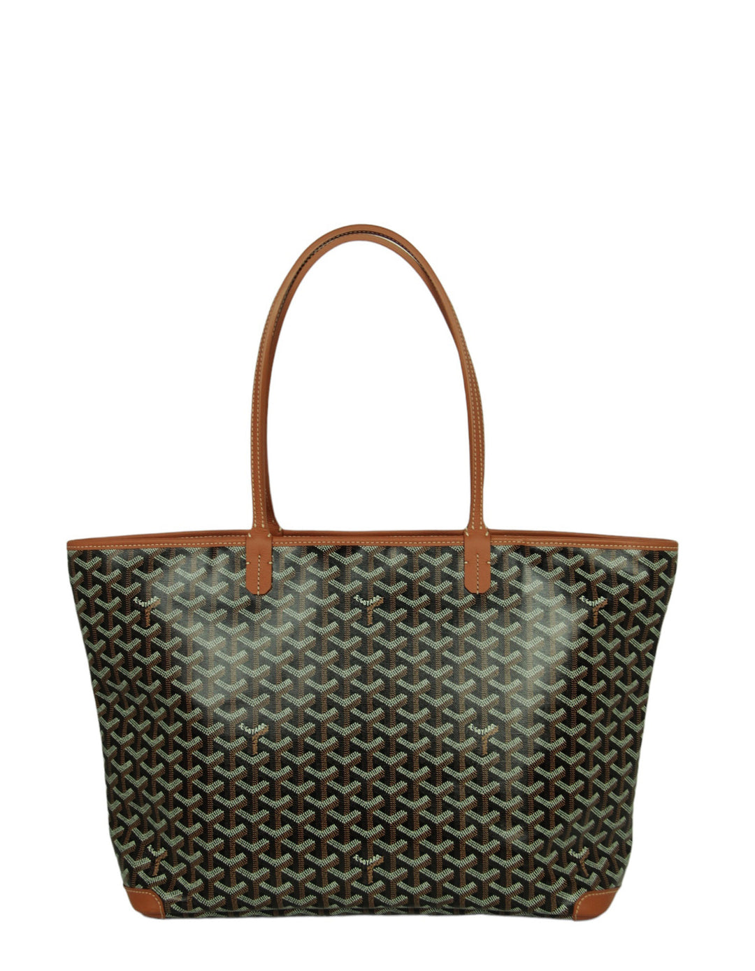 Goyard Black/Tan Goyardine Artois MM Zip-Top Tote Bag – ASC Resale