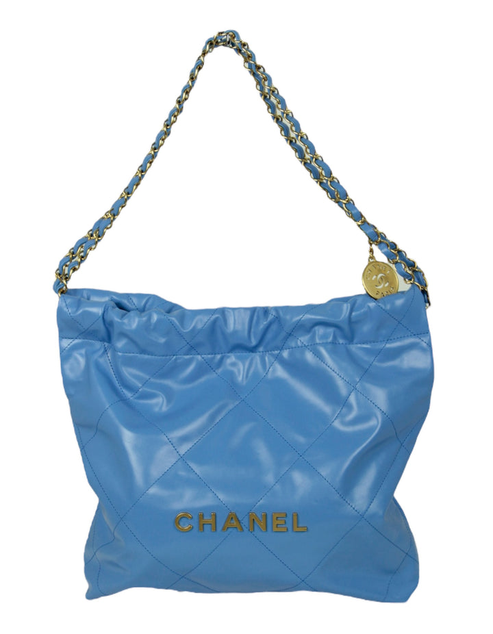Chanel 2024 Blue Leather Quilted Chanel 22 Tote Bag – ASC Resale