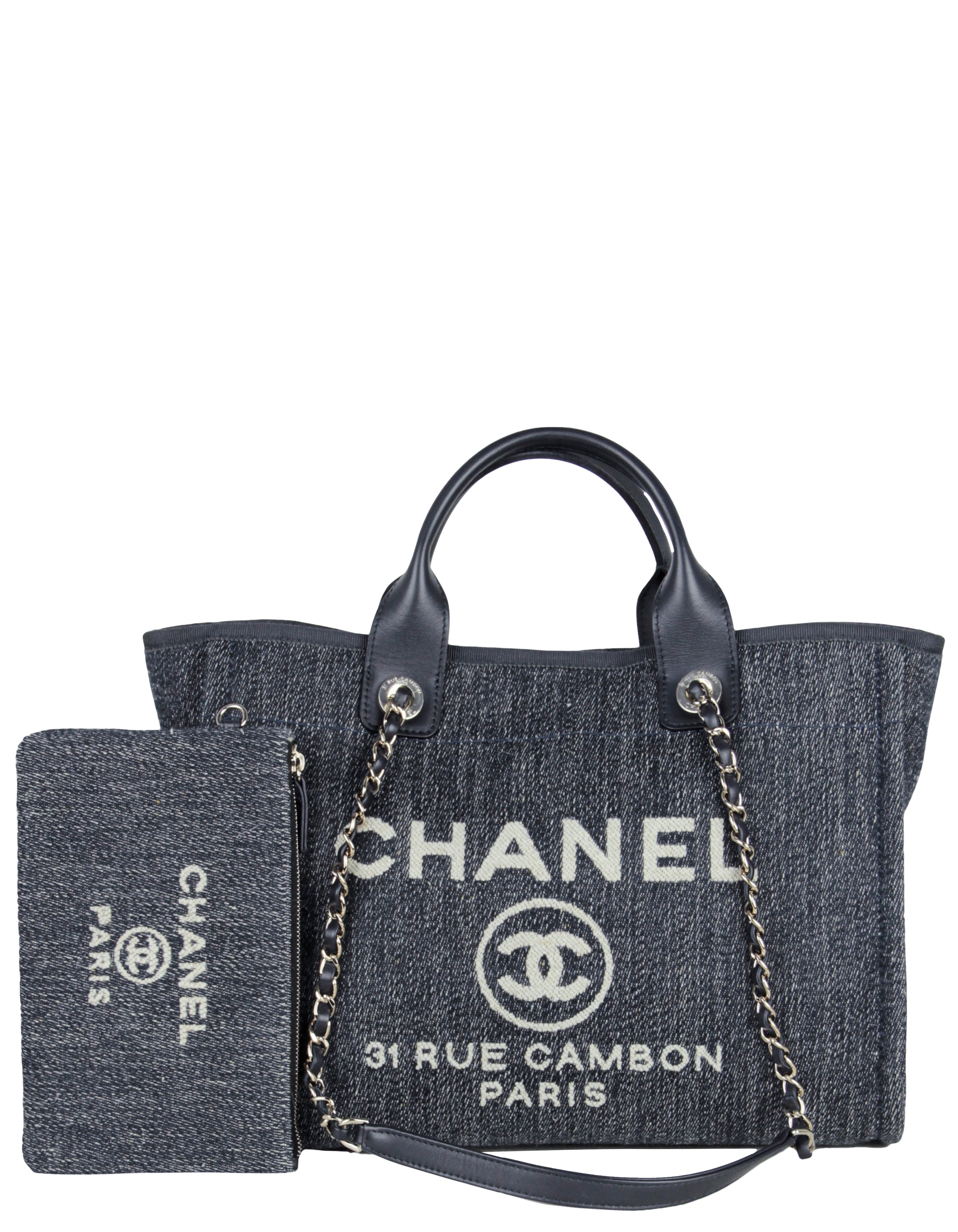 CHANEL Light Pink Canvas Deauville Medium Tote Bag - 30% Off