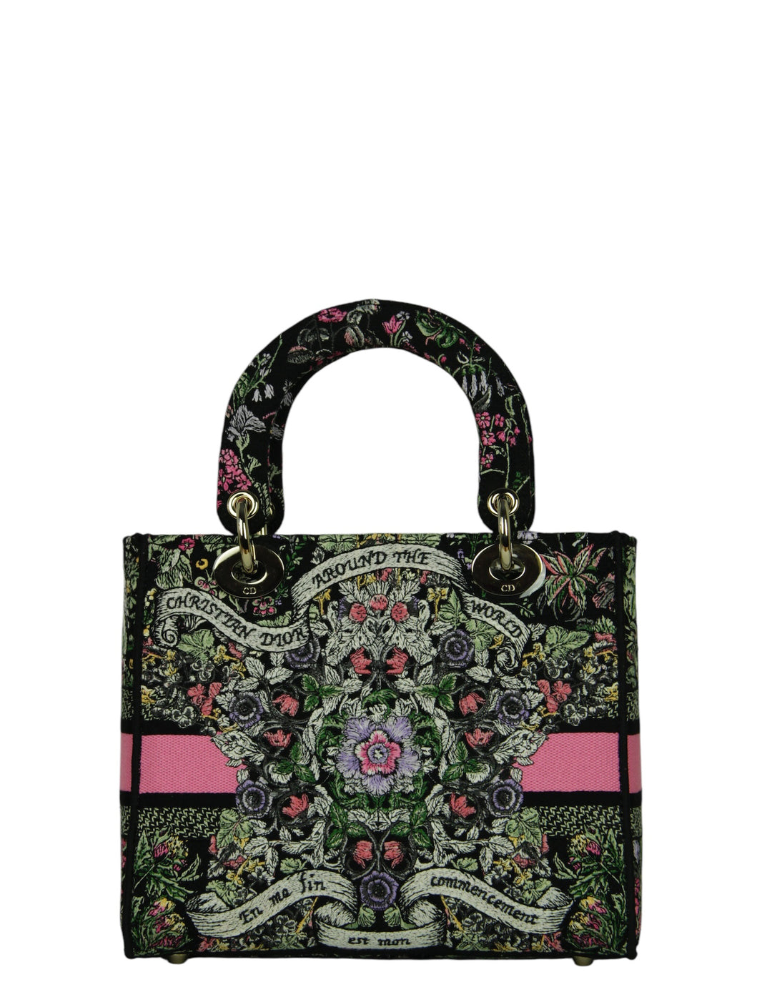 ディオール　LADY D-LITE　Dior Around the World Christian Dior Canvas Around The World Stella Embroidered Medium