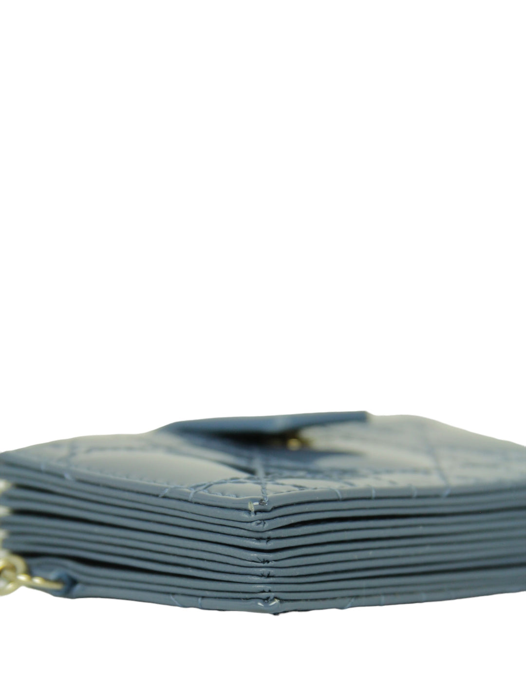 Christian Dior Blue Patent Lady Dior Jasmine Card Holder – ASC Resale