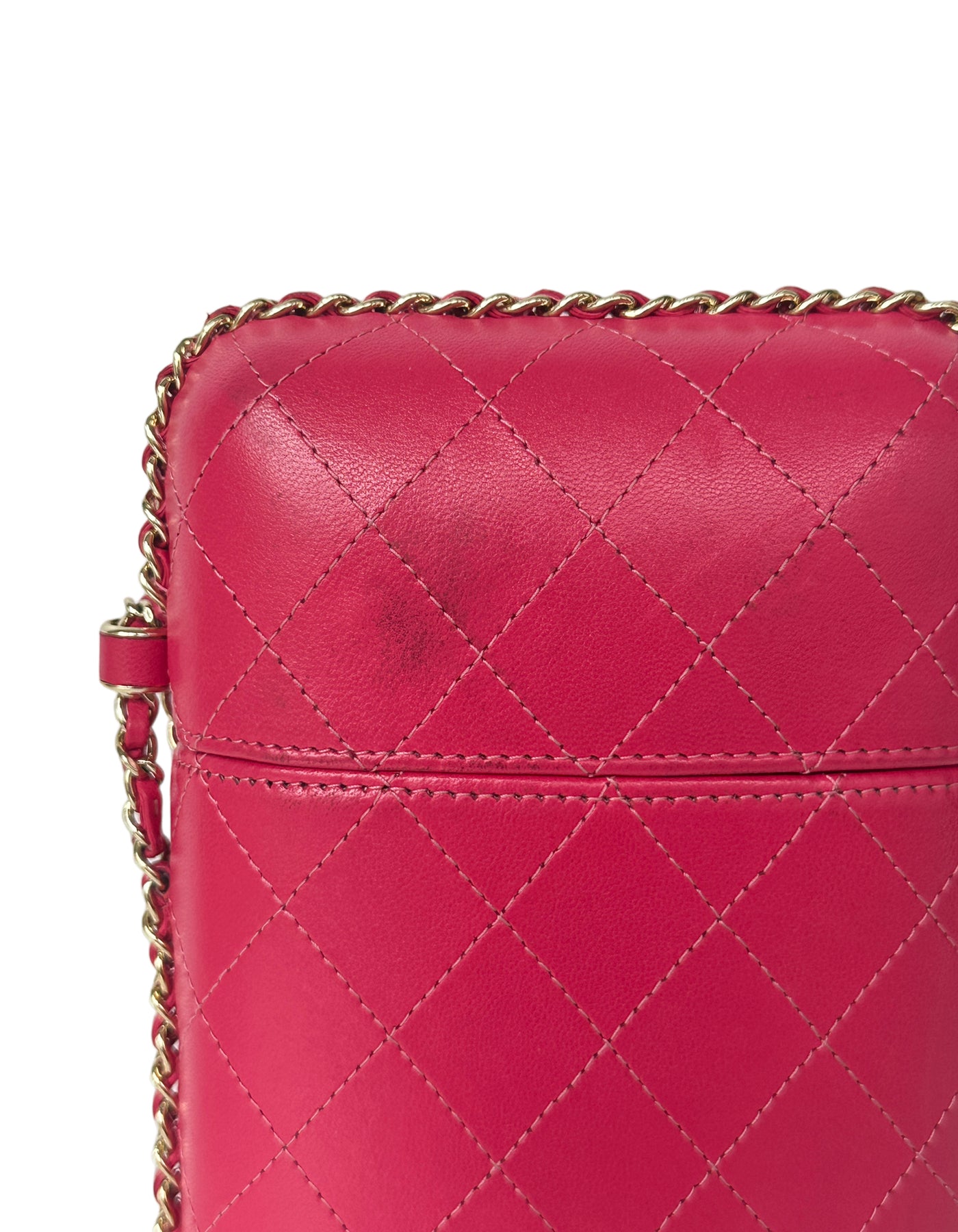 Chanel Phone Holder Crossbody Bag Quilted Lambskin