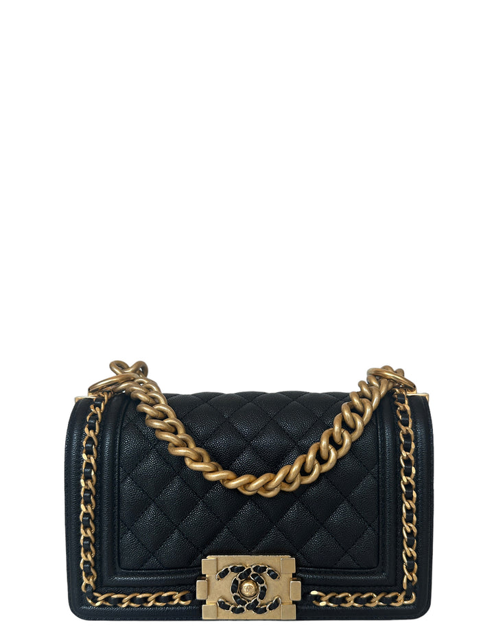 Boy chanel black gold on sale
