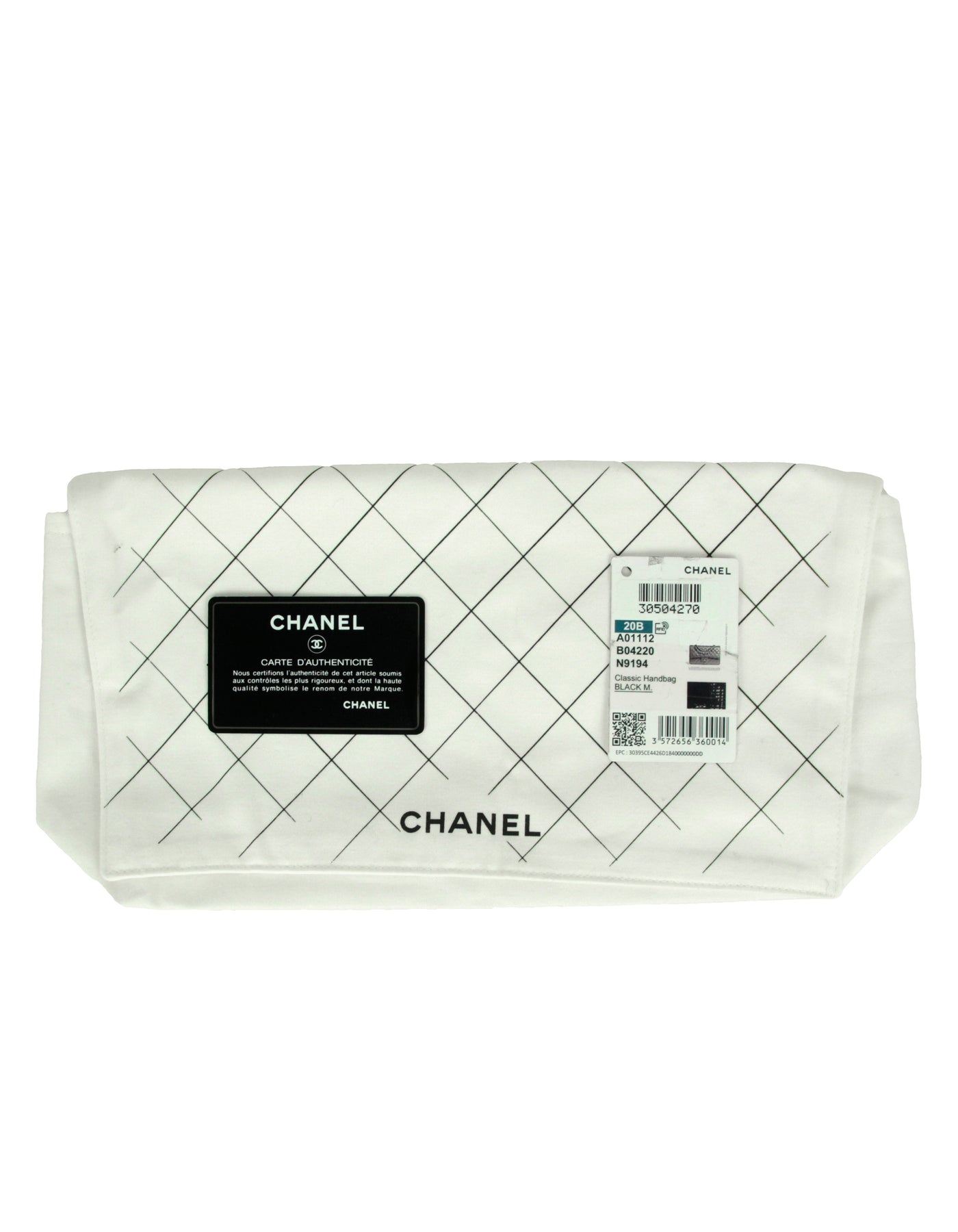 Chanel 2020 Black/White Tweed Medium Classic Double Flap Bag