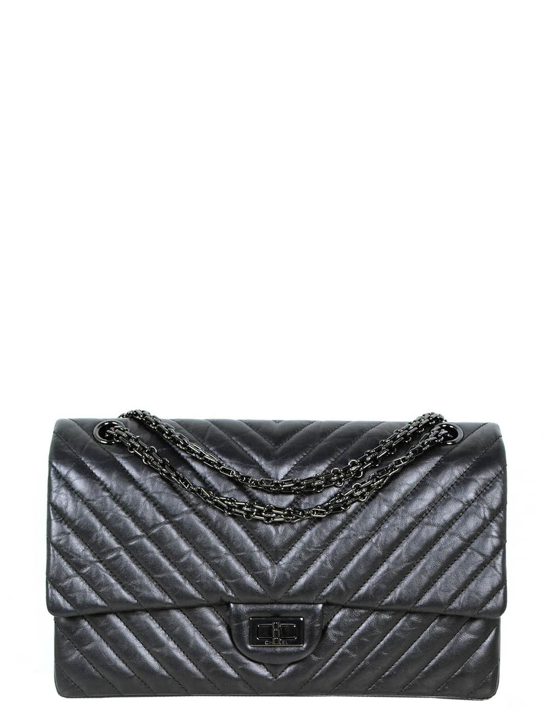 Chanel So Black Calfskin Quilted 2.55 Reissue 226 Flap Bag – ASC