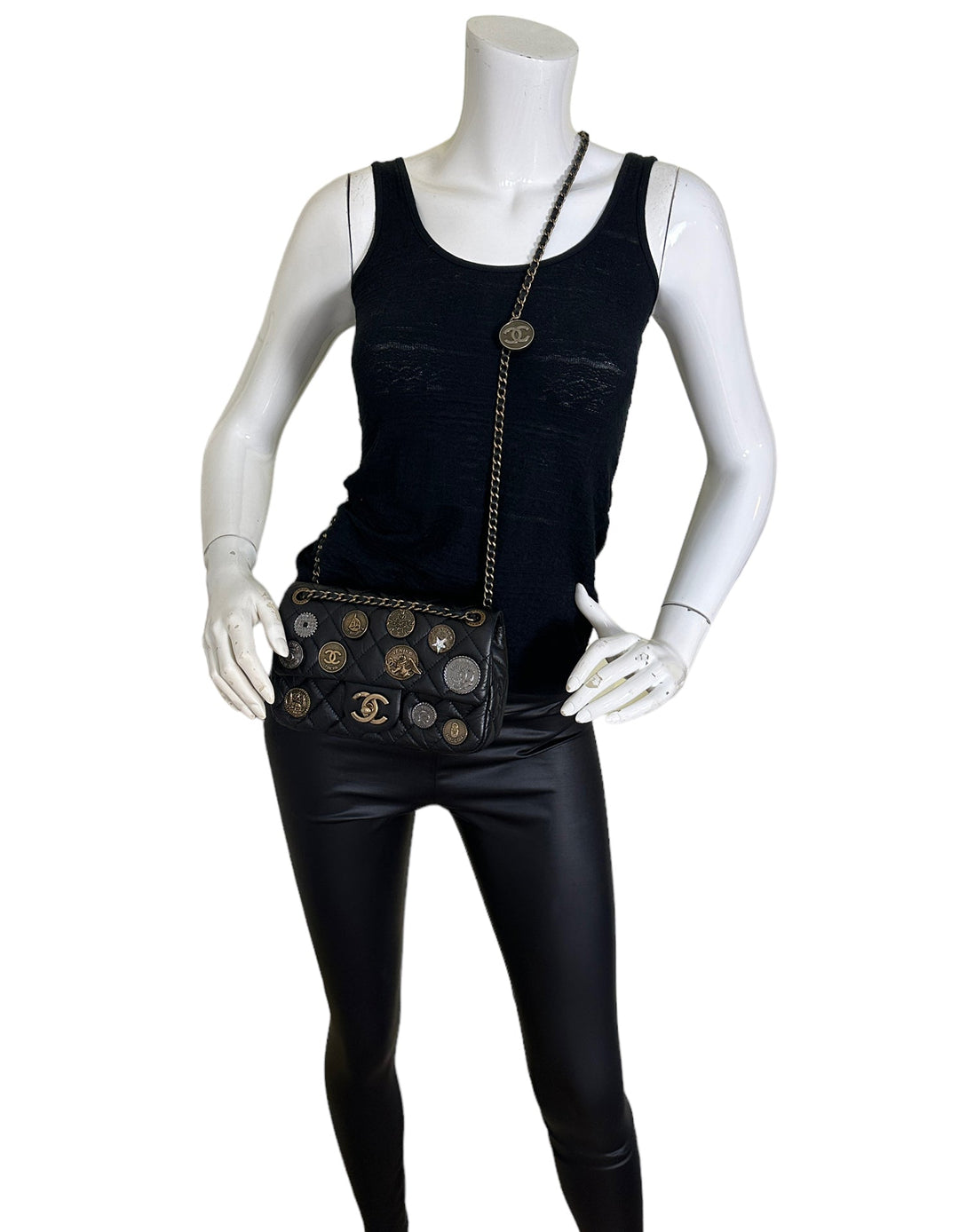 Chanel Black Lambskin Leather 10