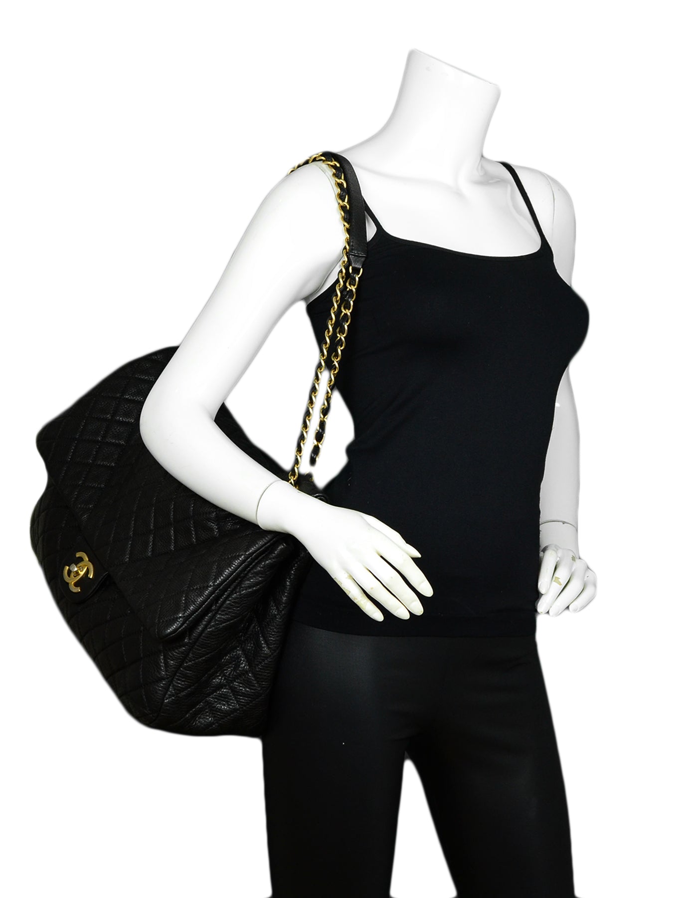 Chanel Black Calfskin Leather Airlines XXL CC Flap Bag – ASC Resale
