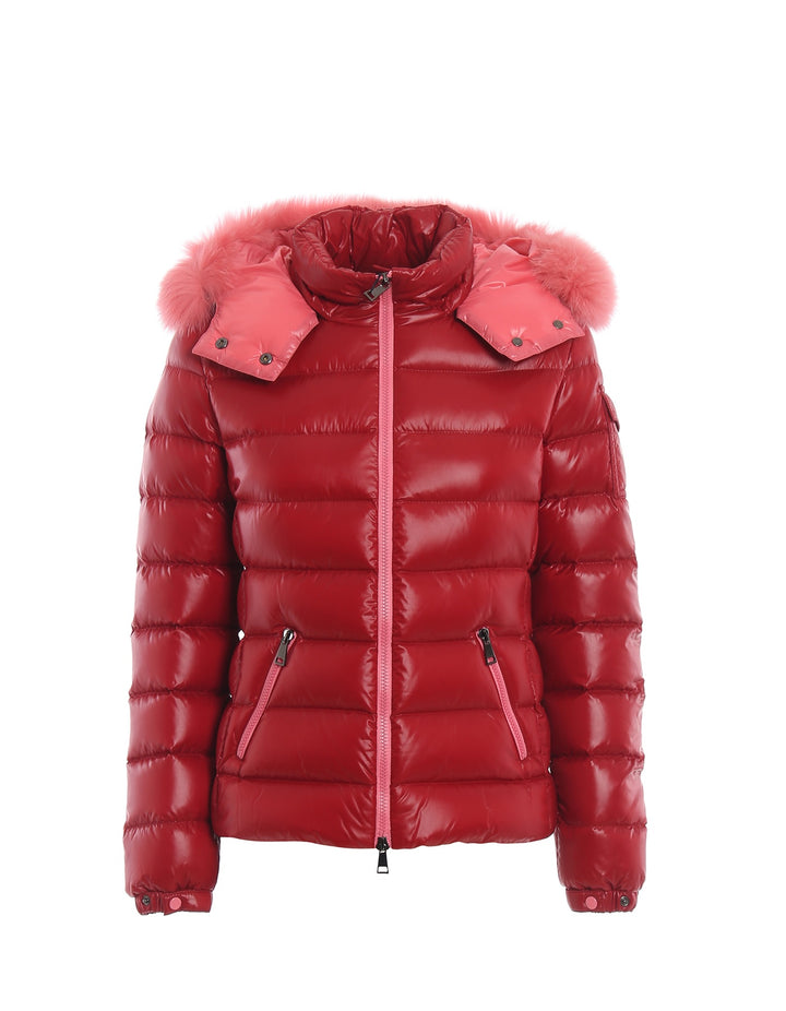 Moncler Red Badyfur Down Jacket w Fox Trim sz 1 US S ASC Resale