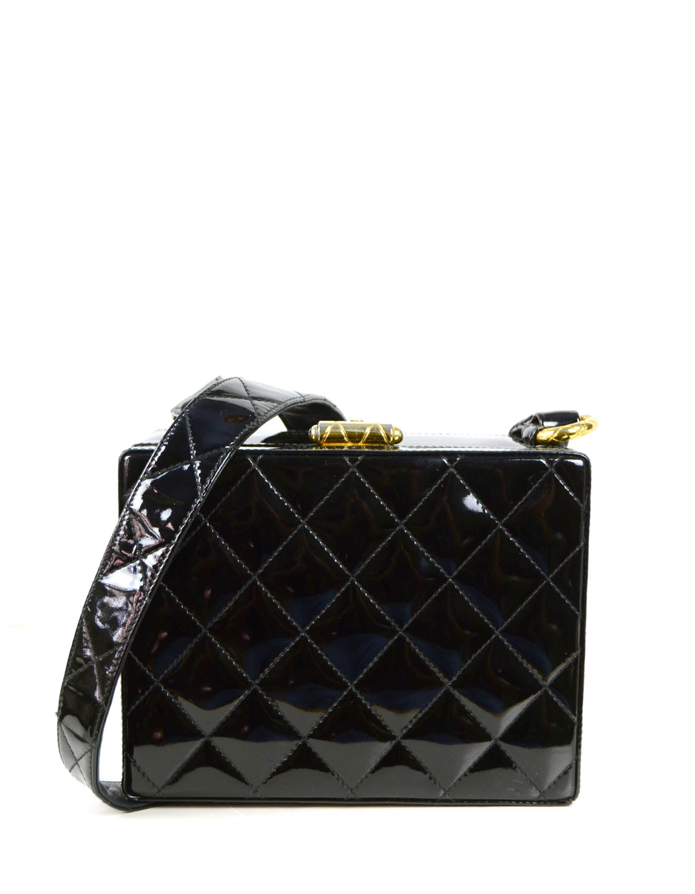 Chanel Vintage Black Patent Hardcase Shoulder/Crossbody Bag – ASC