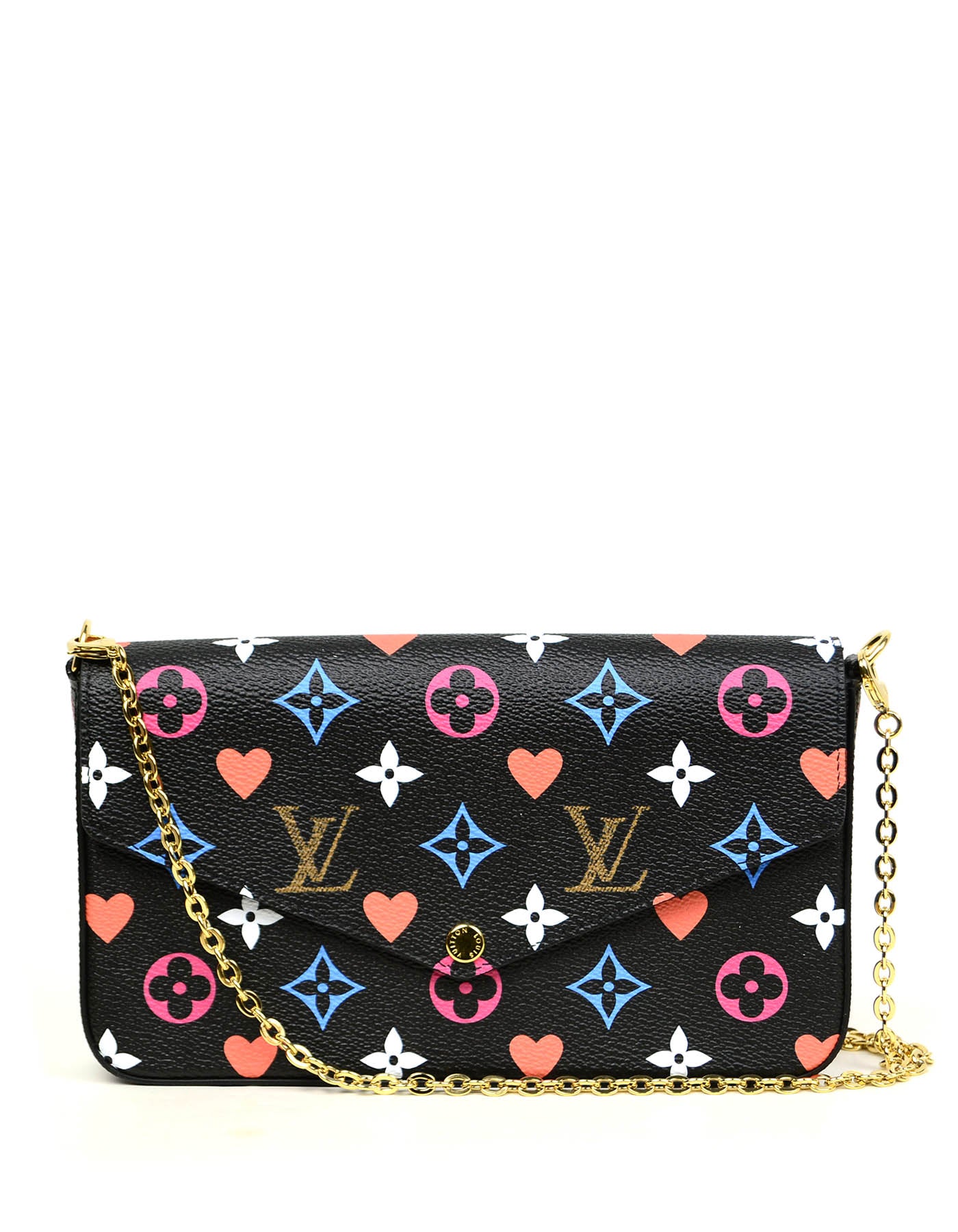 Louis Vuitton Black Game On Felicie Chain Wallet Crossbody Bag