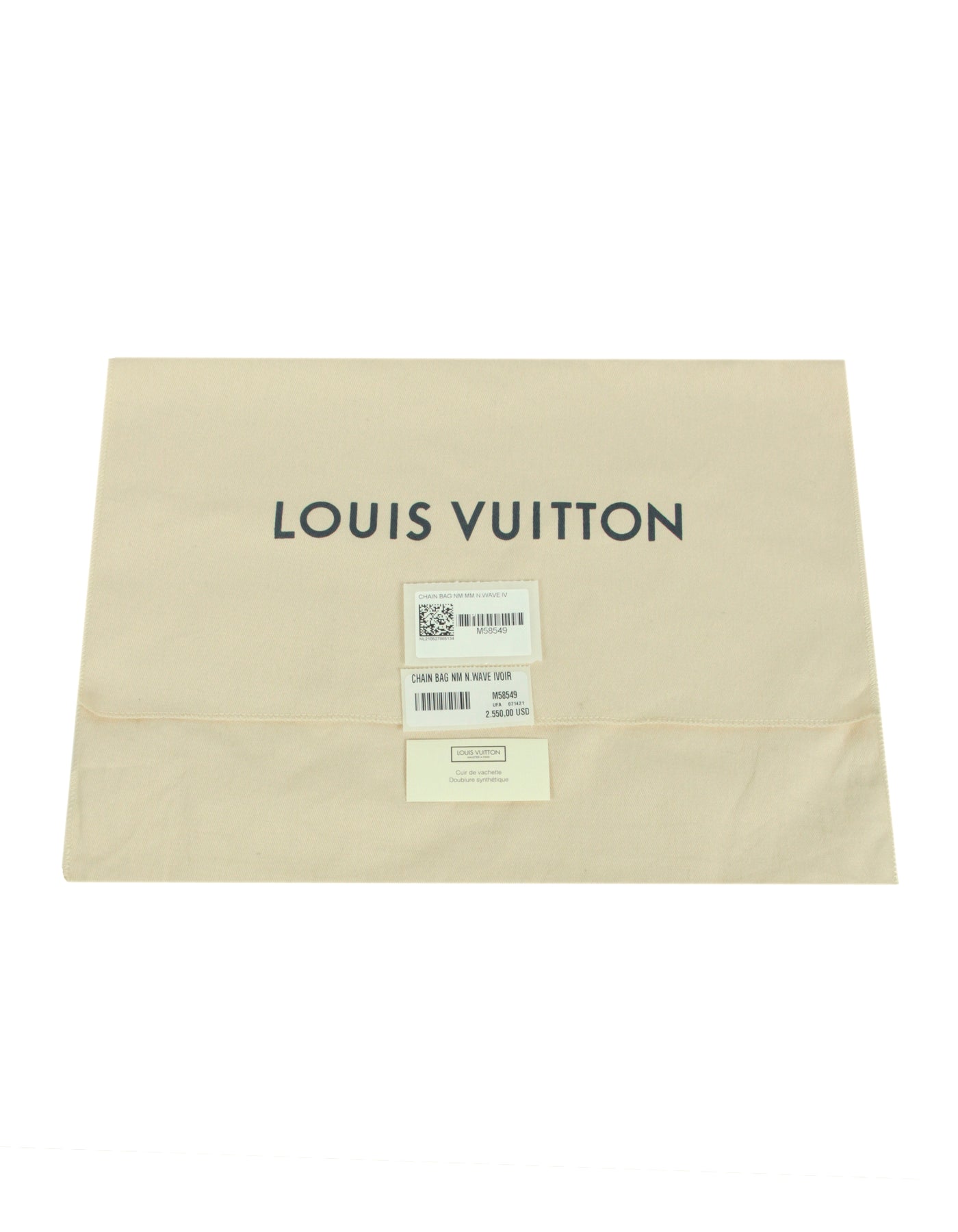 LOUIS VUITTON Calfskin LV New Wave Chain Bag Ivory 861694
