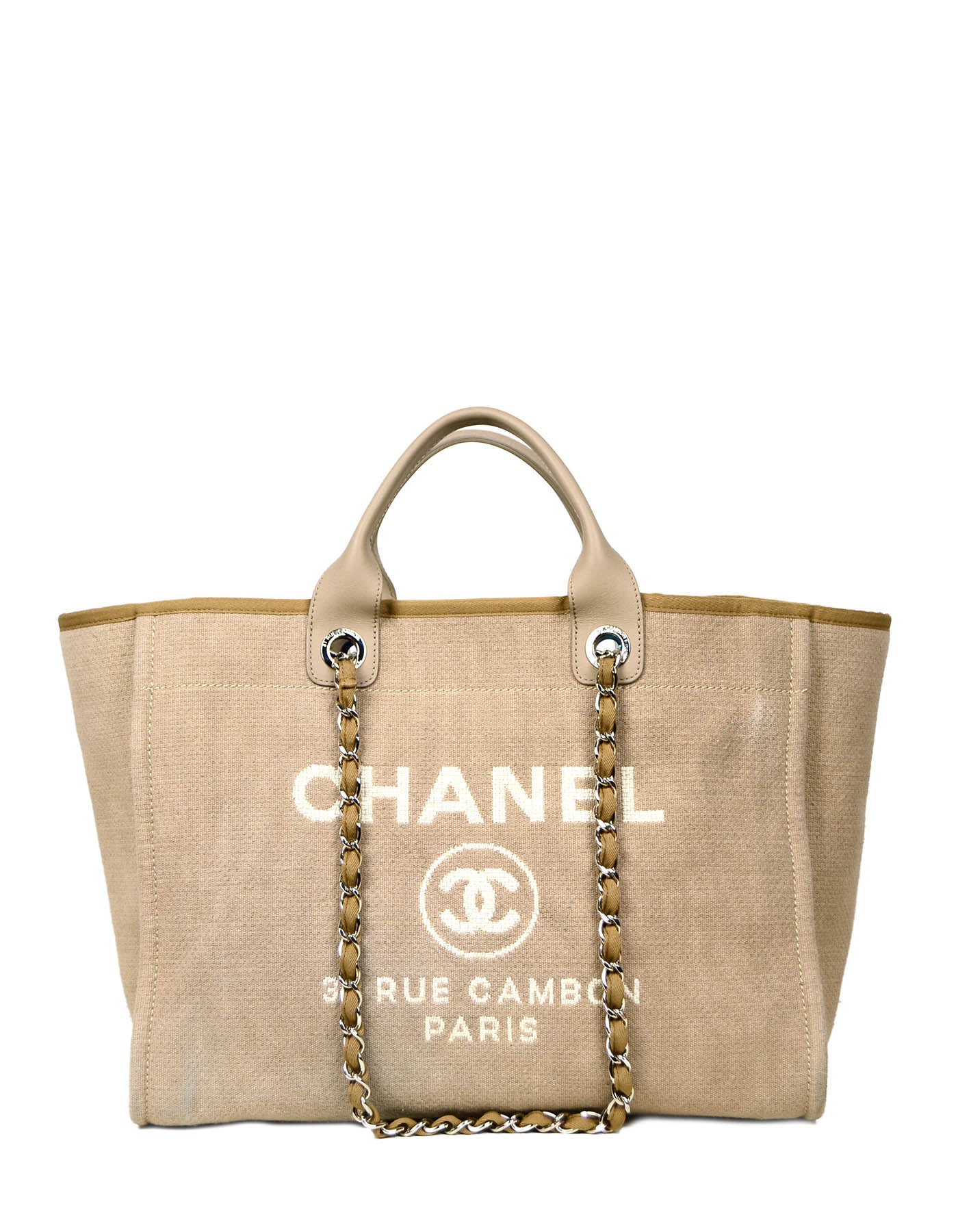 Chanel Ecru Beige Canvas Medium Deauville Tote Bag – ASC Resale