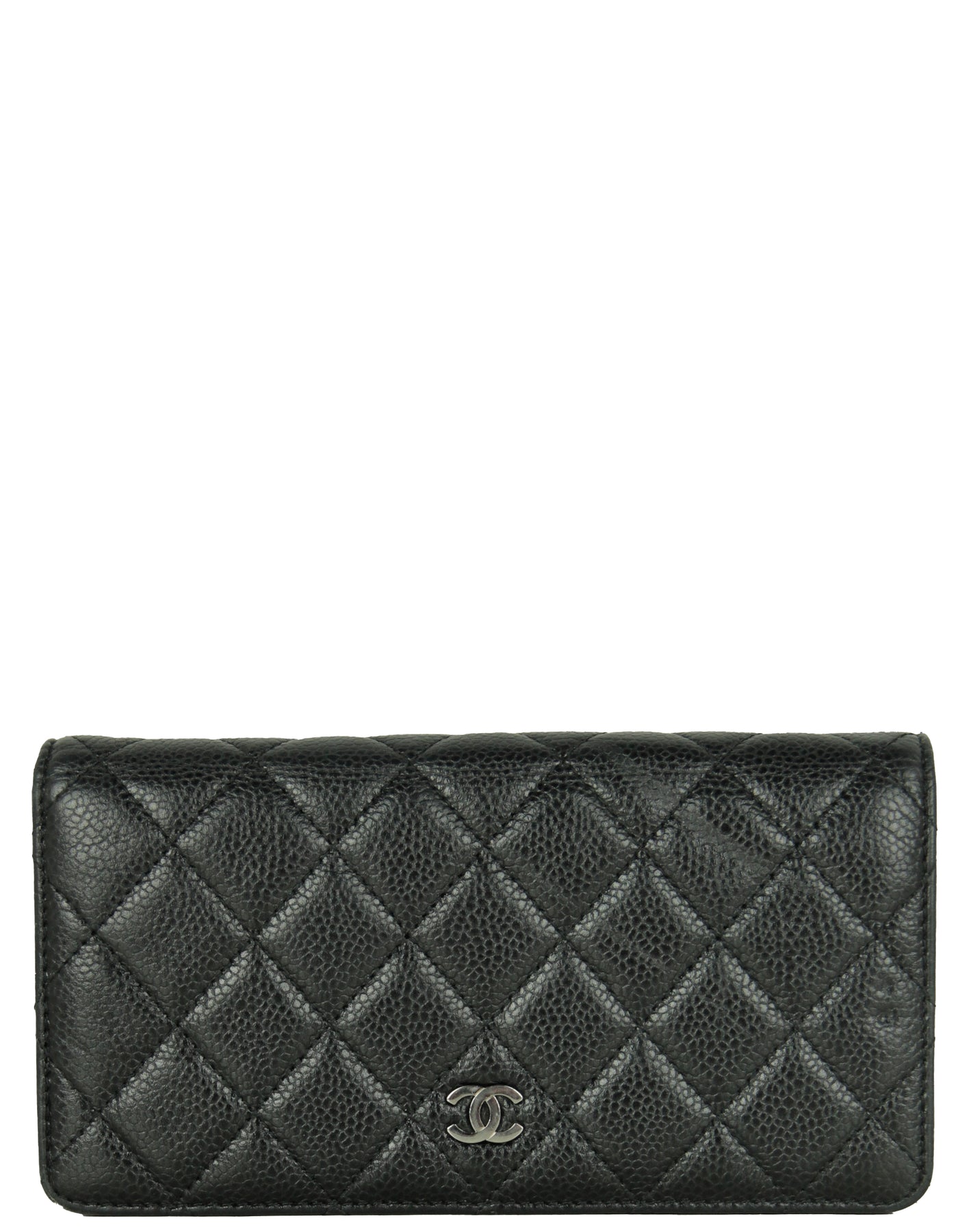 Chanel Black Caviar Leather Quilted Yen Wallet – ASC Resale