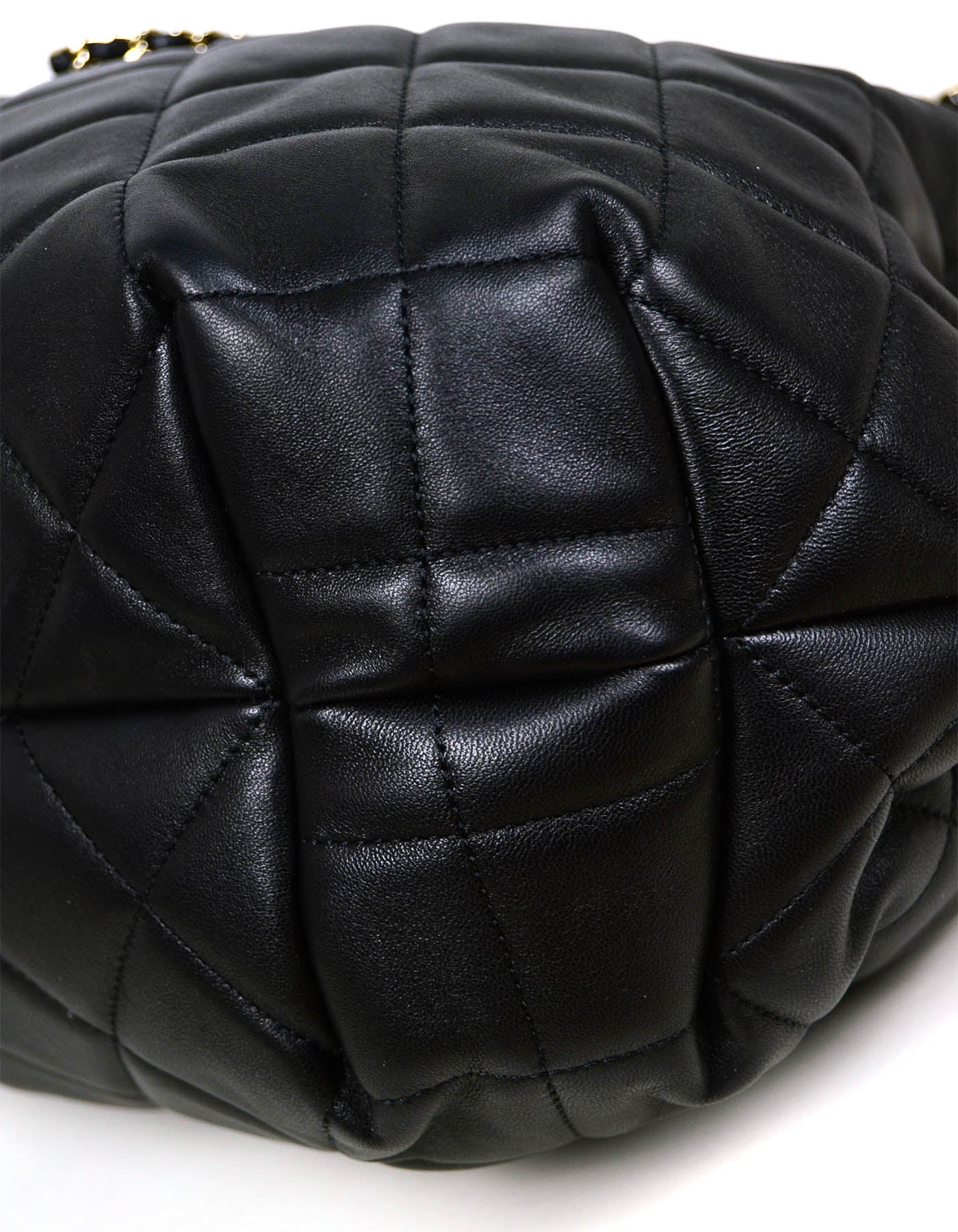 Chanel 2020 Black Lambskin Quilted CC Dweller Drawstring Bucket Tote B –  ASC Resale