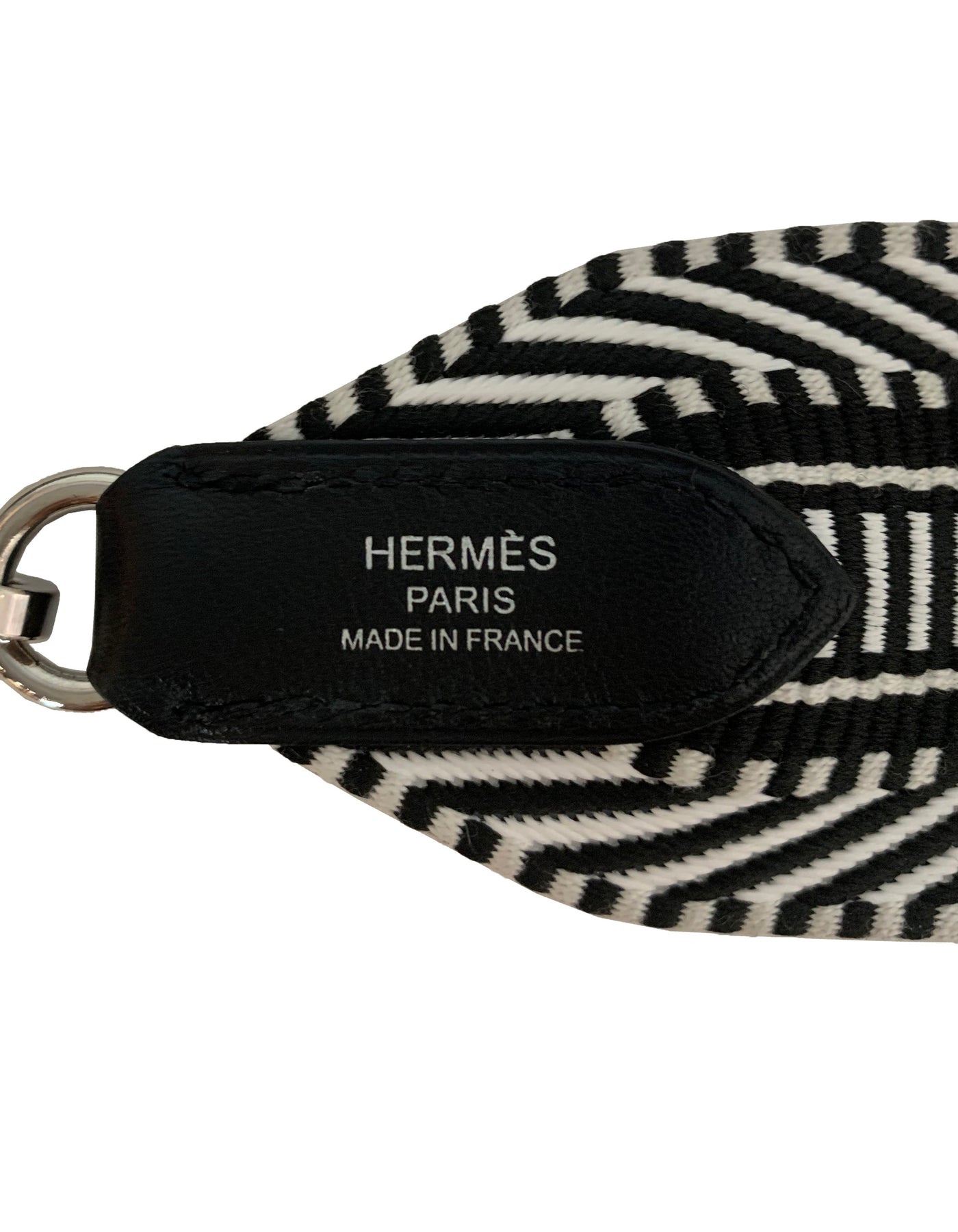 Hermes Sangle Cavale 50 mm Bag Strap White/Black