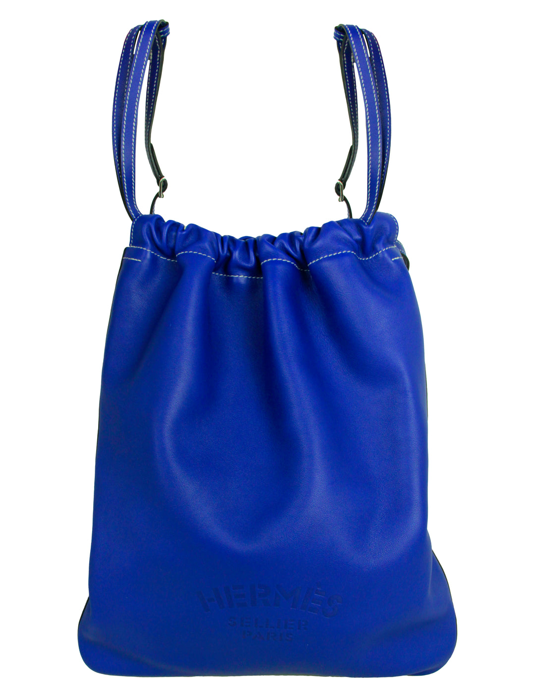 Hermes Blue Electric Bridado Convertible Crossbody/ Backpack Bag