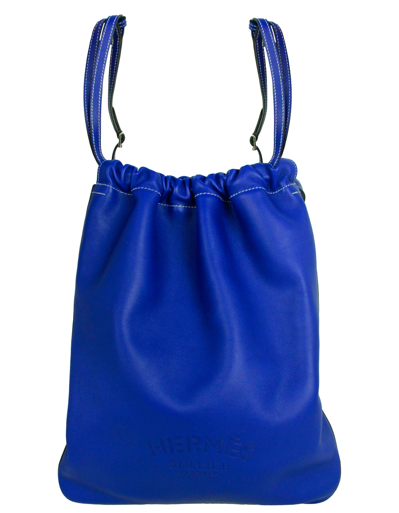 Hermes Blue Electric Bridado Convertible Crossbody/ Backpack Bag