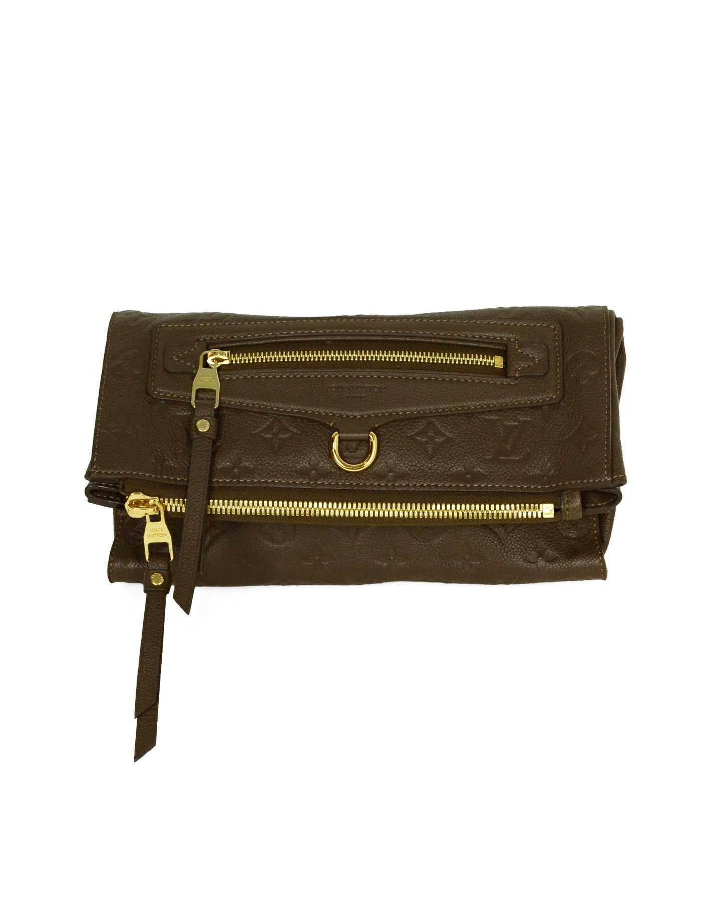 Louis Vuitton, Bags, Louis Vuitton Monogram Empreinte Taupe Ombre Petillante  Clutch Bag