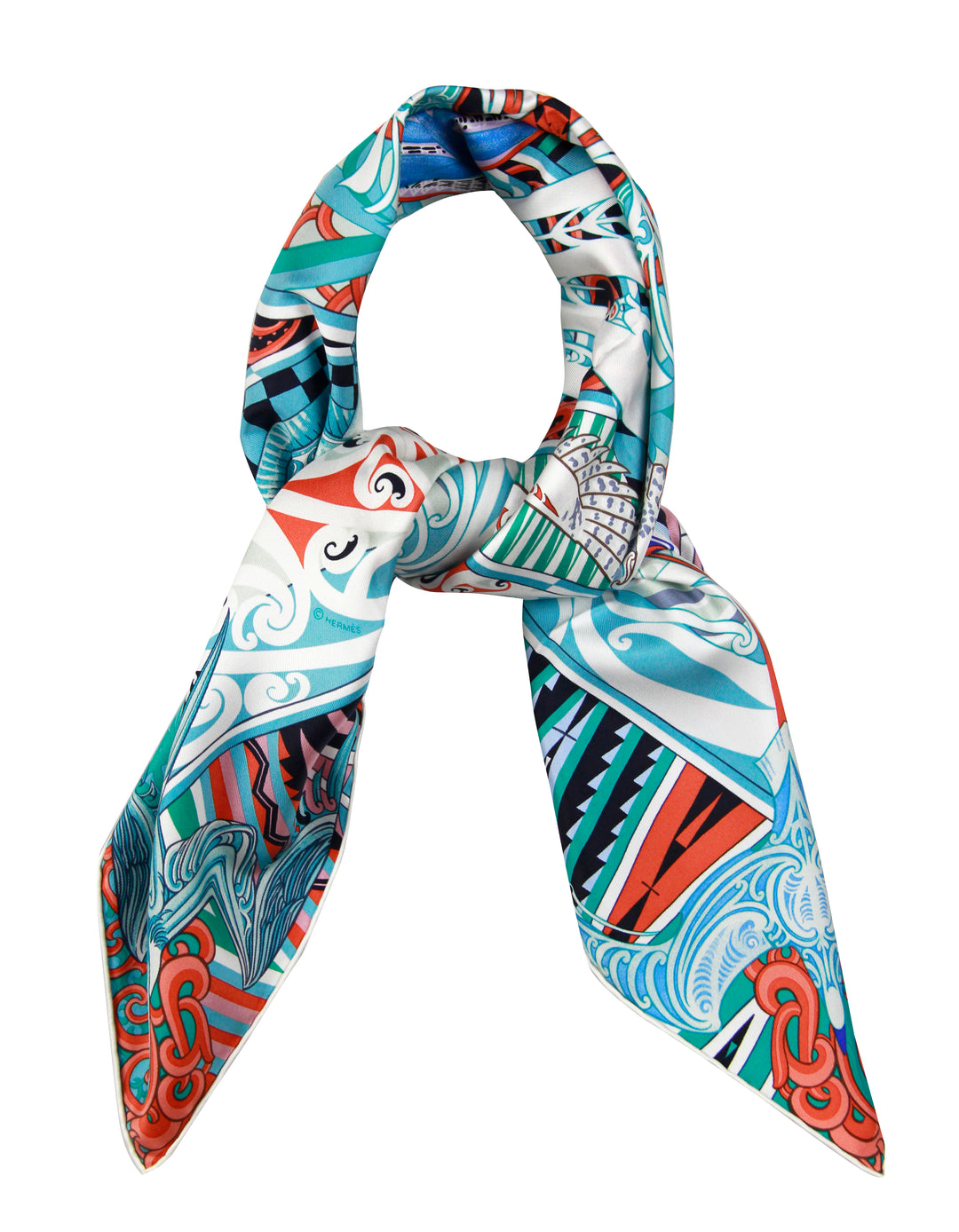 Hermes NEW Blue Kawa Ora 90cm Silk Scarf – ASC Resale Hermes NEW Blue Kawa Ora 90cm Silk Scarf – ASC Resale