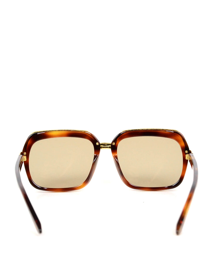 Celine Phoebe Philo Havana Acetate Square Sunglasses  display picture 3
