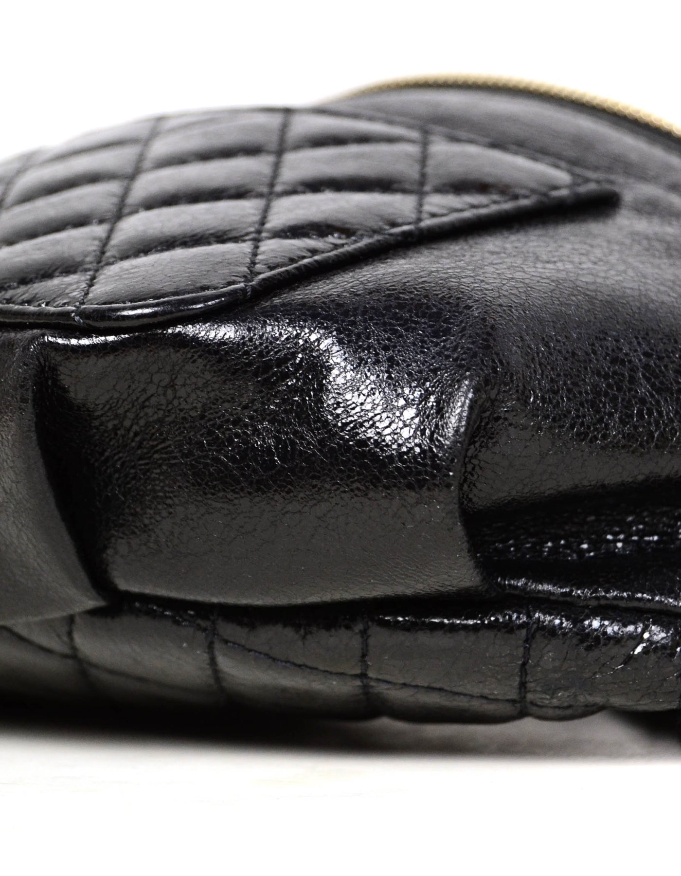 Chanel Black Crumpled Calfskin Bi Quilted Waist Bag Fanny Pack – ASC Resale