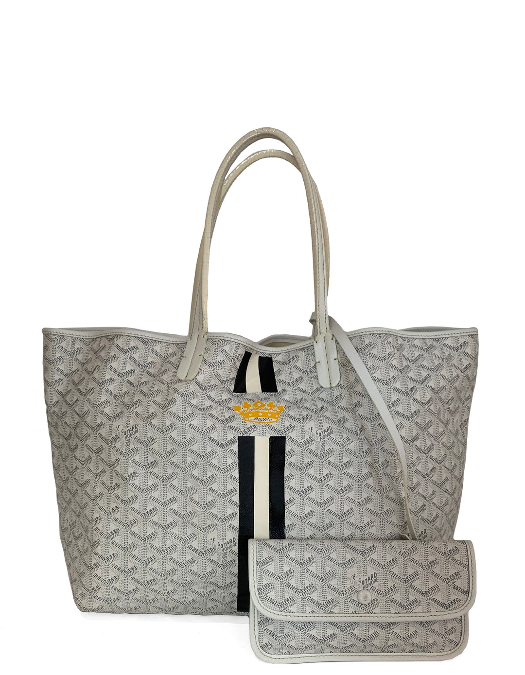Goyard COLLECTORS White Goyardine Saint Louis PM Tote w
