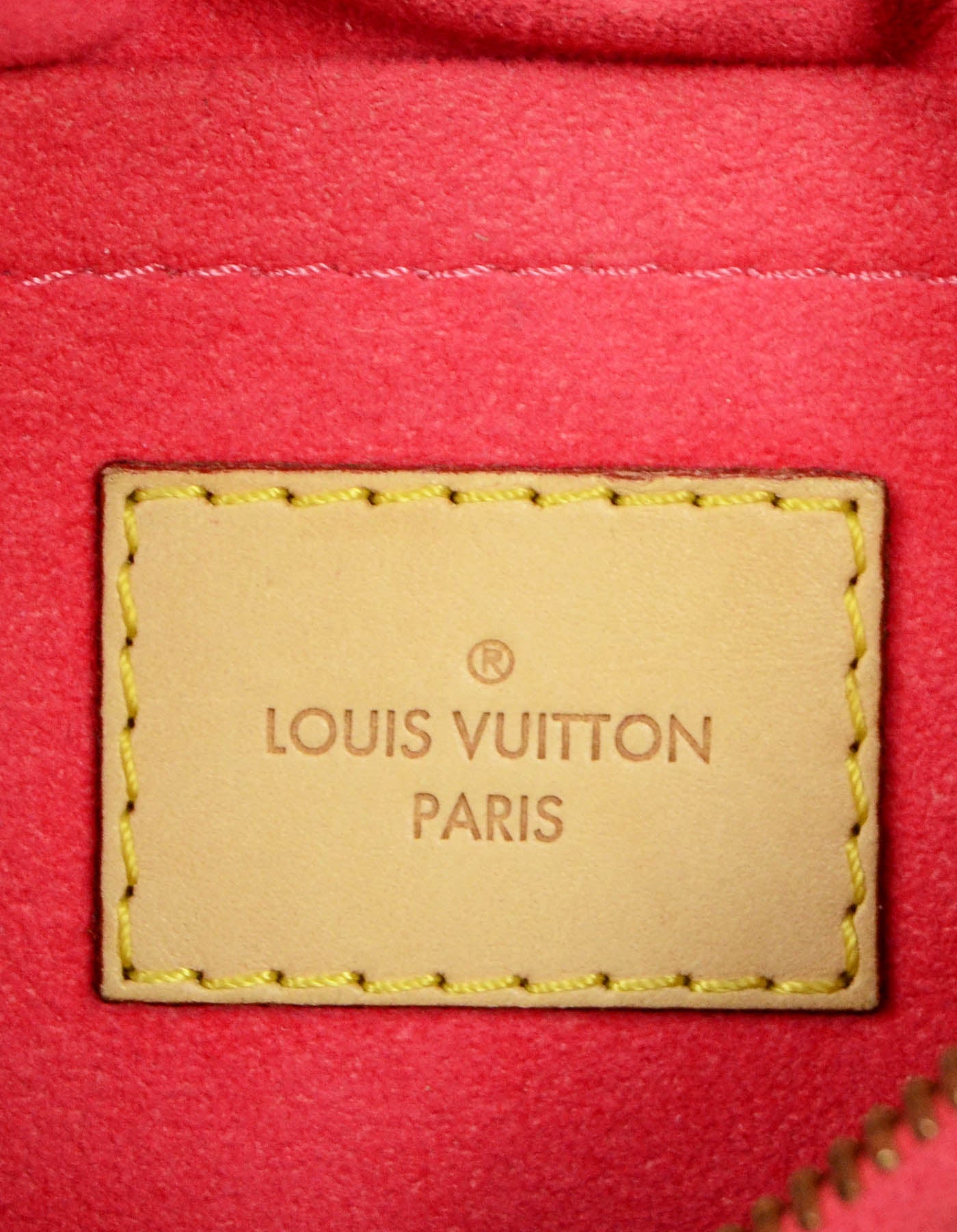 Louis Vuitton Rose Litchi Monogram Canvas Pallas Bag Louis Vuitton