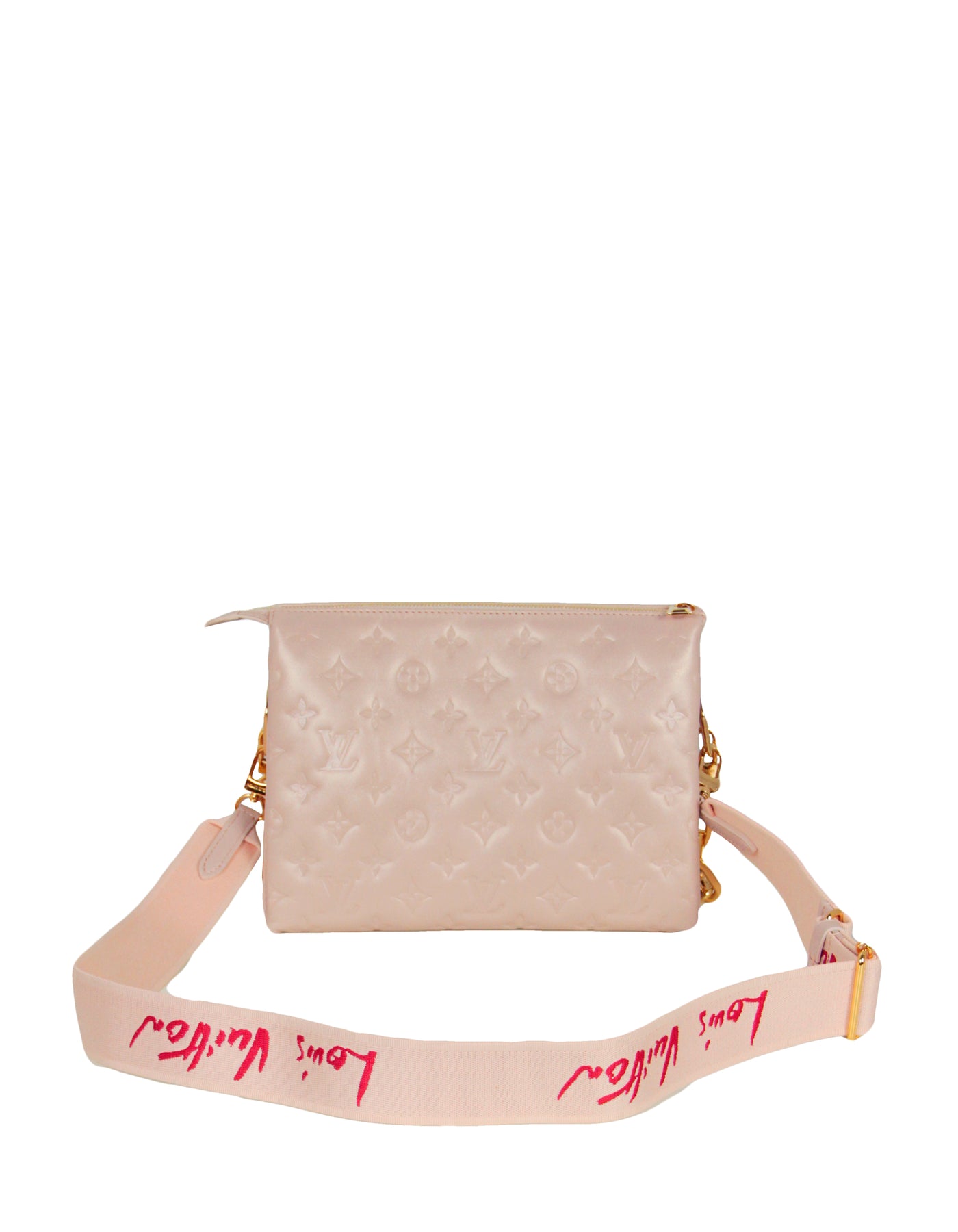 Louis Vuitton Coussin Bag Limited Edition Fall in Love Monogram Embossed Lambskin PM Pink