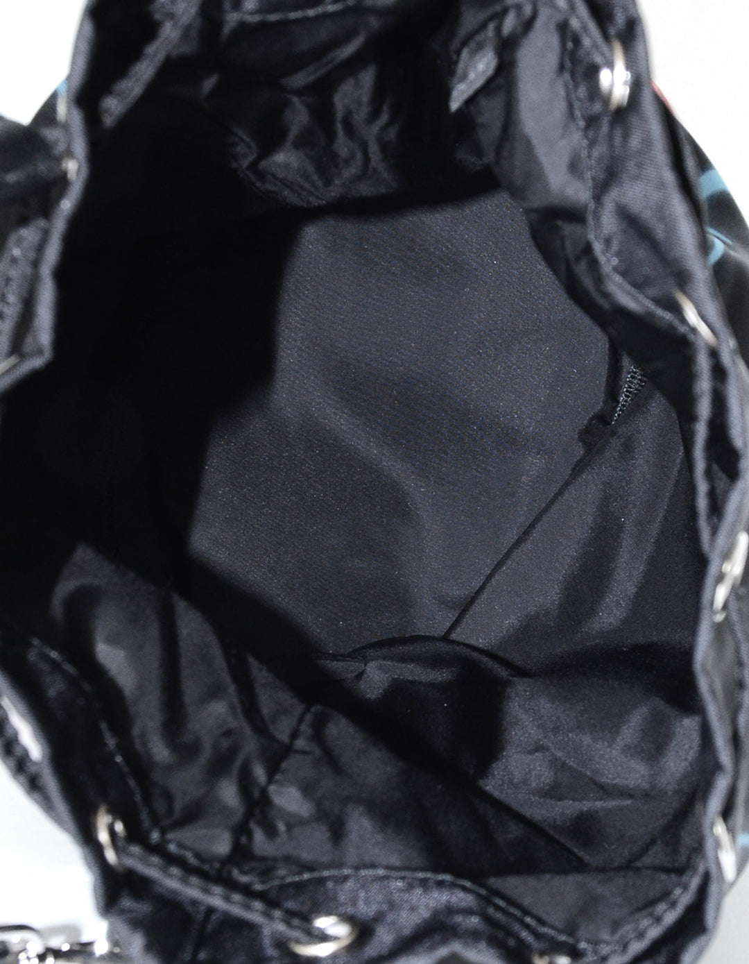 Prada 2019 Black Nylon Flame Print Wristlet Bucket Pouch Bag – ASC